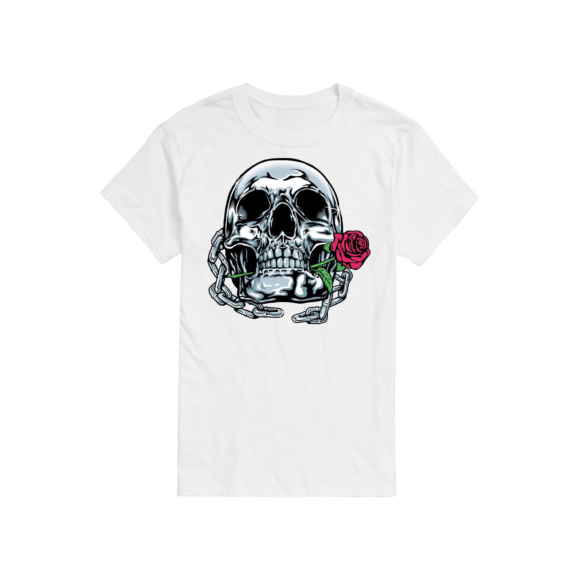 Men's Shiny Skull Art Tee,  Product Image