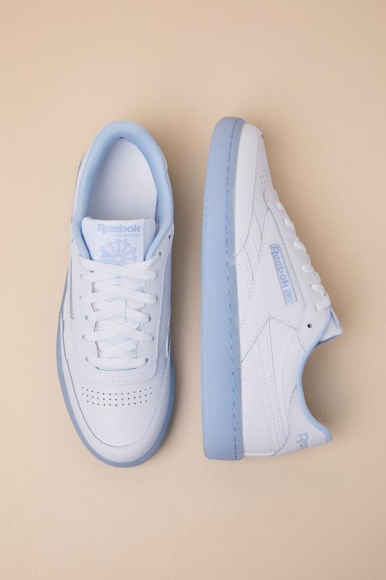 Club C Revenge White and Blue Leather Sneakers Product Image