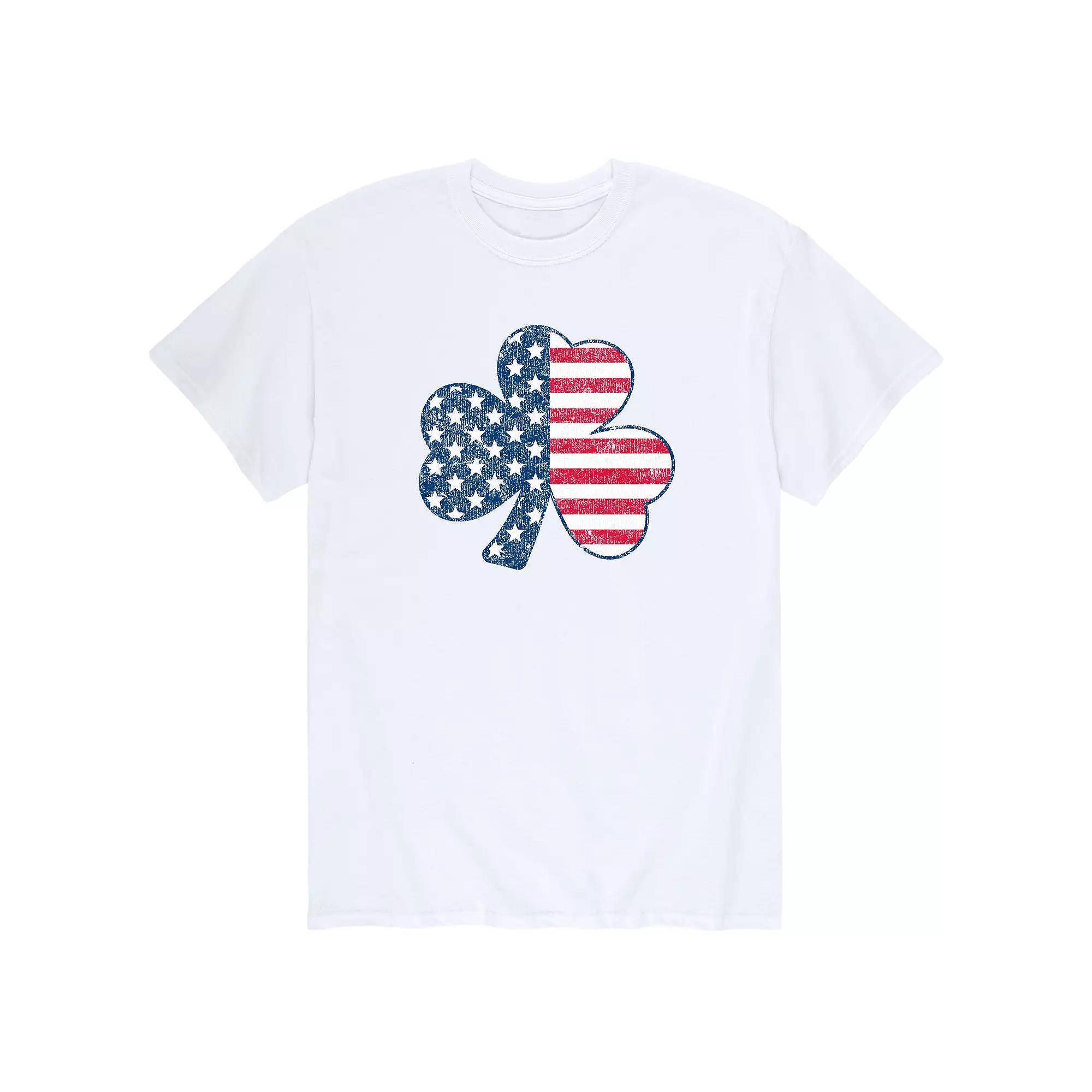 Men's American Flag Shamrock Tee,  Product Image