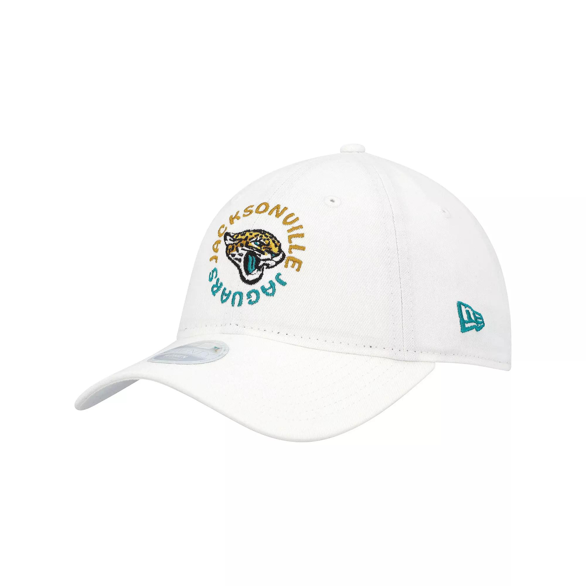 Women's New Era White Jacksonville Jaguars Circle Primary Logo 9TWENTY Adjustable Hat Product Image
