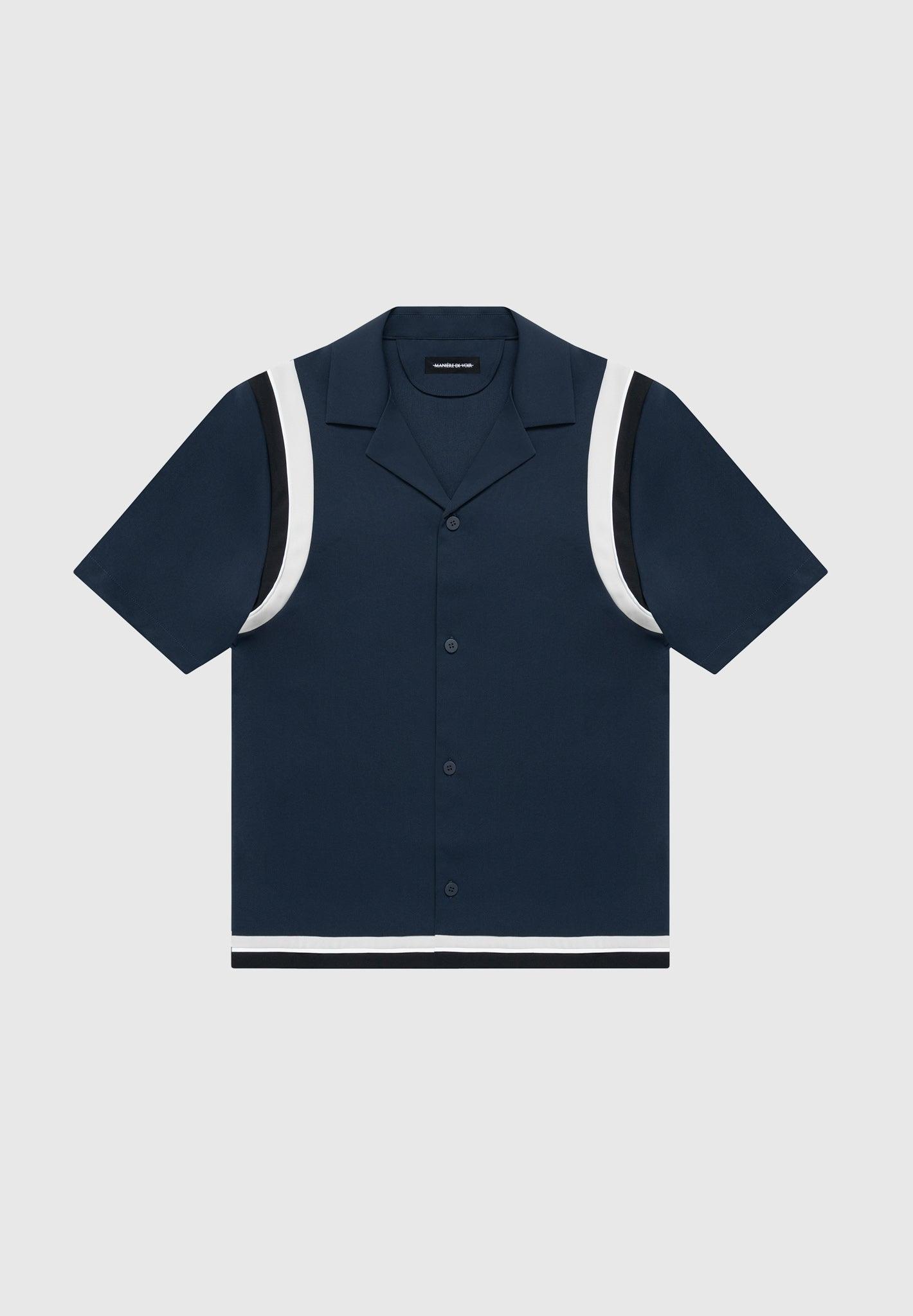 Varsity Revere Shirt - Navy Male Product Image