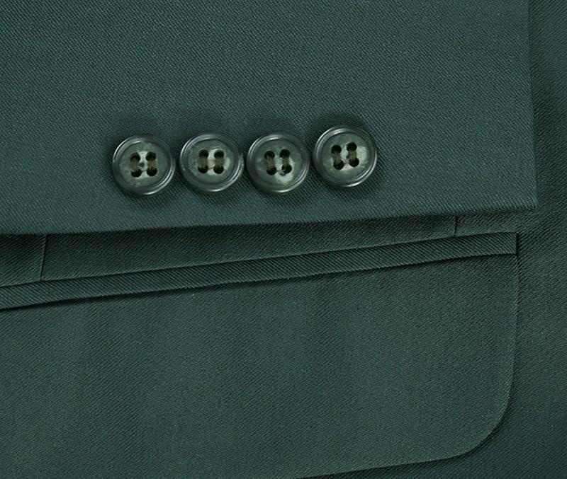 Vanderbilt Collection - Classic 2 Piece Suit 2 Buttons Regular Fit In Green Product Image