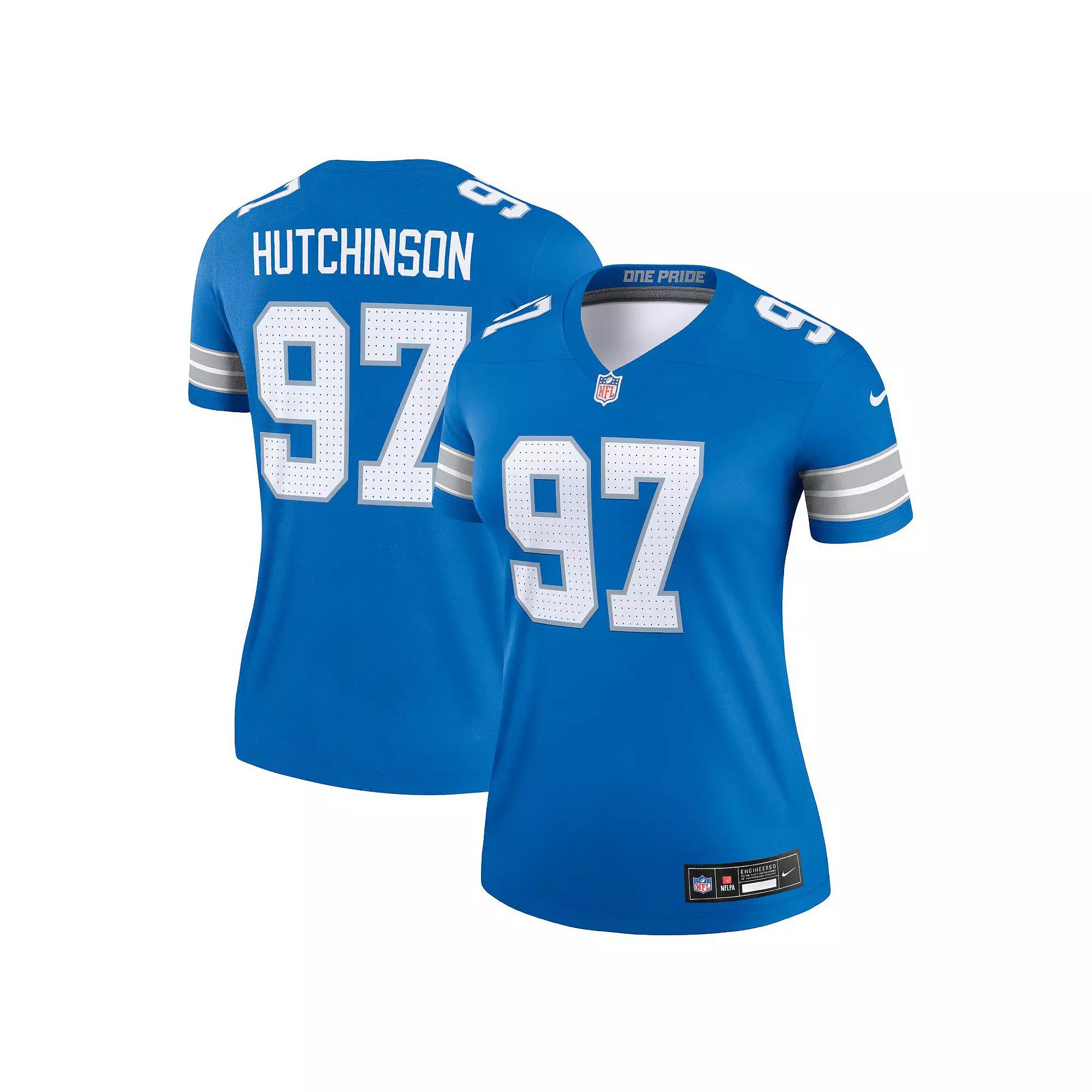Women's Nike Aidan Hutchinson Blue Detroit Lions Legend Jersey,  Product Image