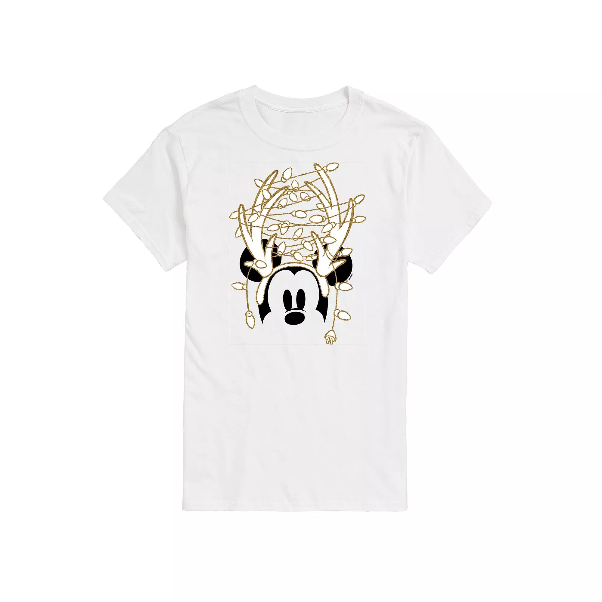 Disney's Big & Tall Mickey Antlers Graphic Tee, Men's,  Product Image