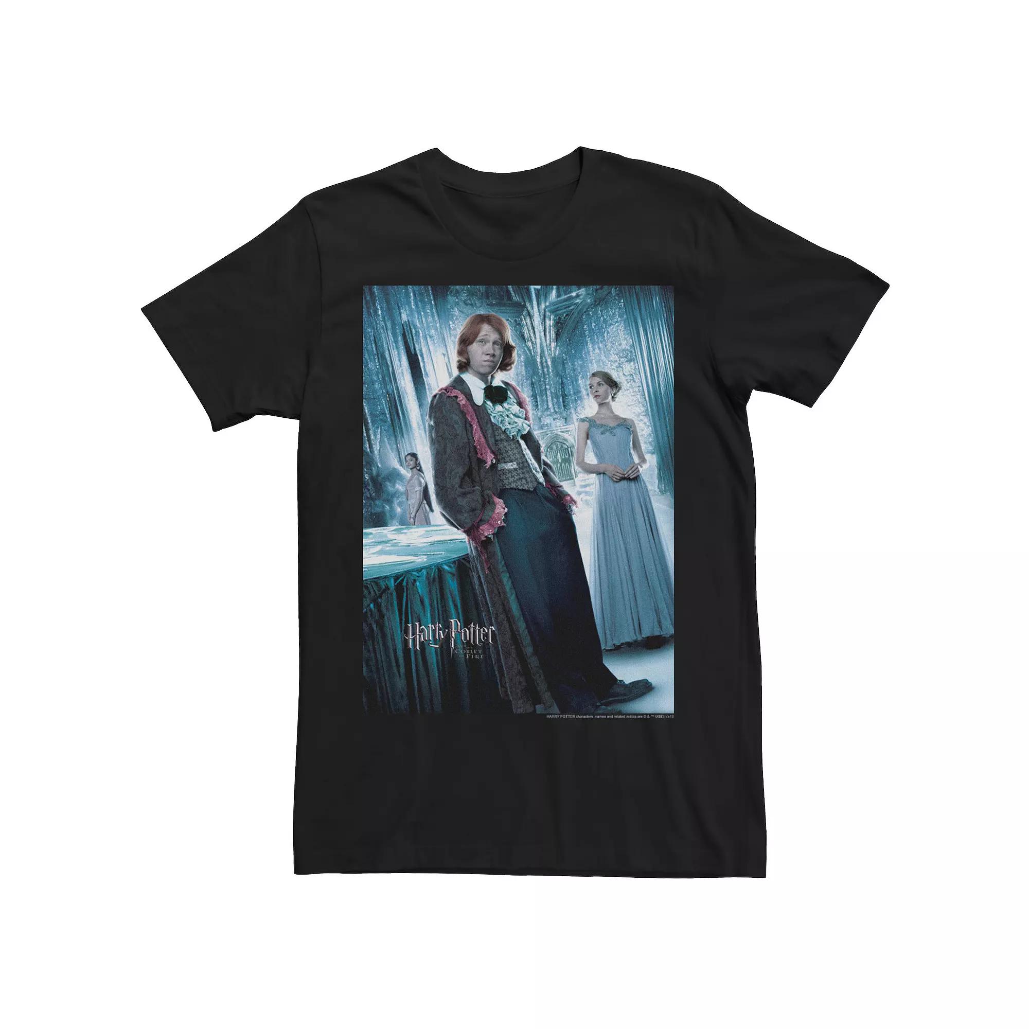 Men's Harry Potter Goblet Of Fire Ron And Hermoine Yule Ball Movie Poster Graphic Tee,  Product Image