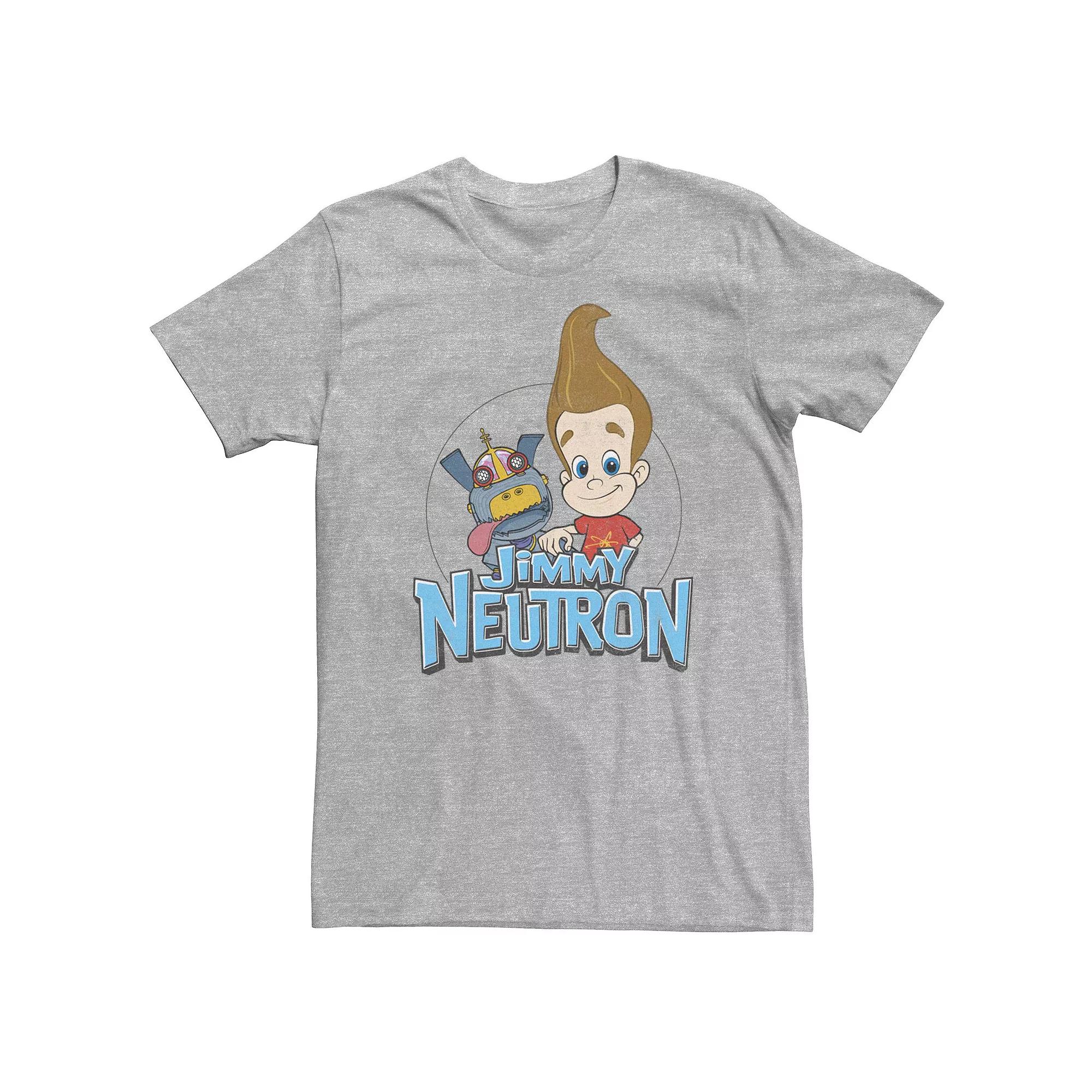Men's Jimmy Neutron And Goddard Tee, Size: XXL, Athletic Grey Product Image