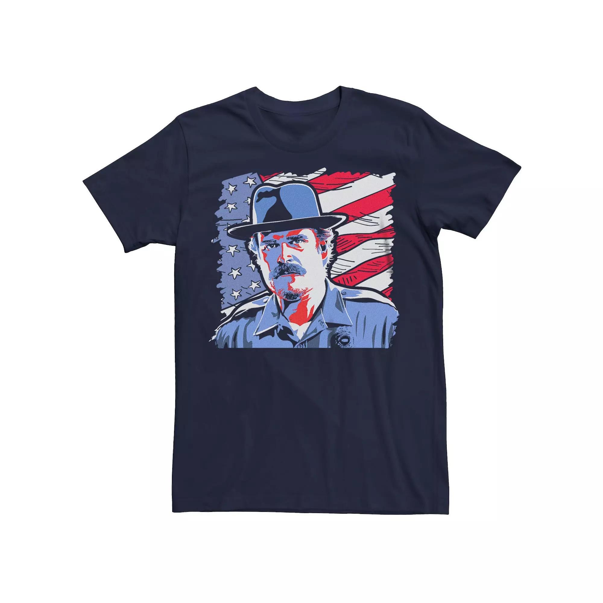 Men's Stranger Things Chief Hopper USA Pride Graphic Tee,  Product Image
