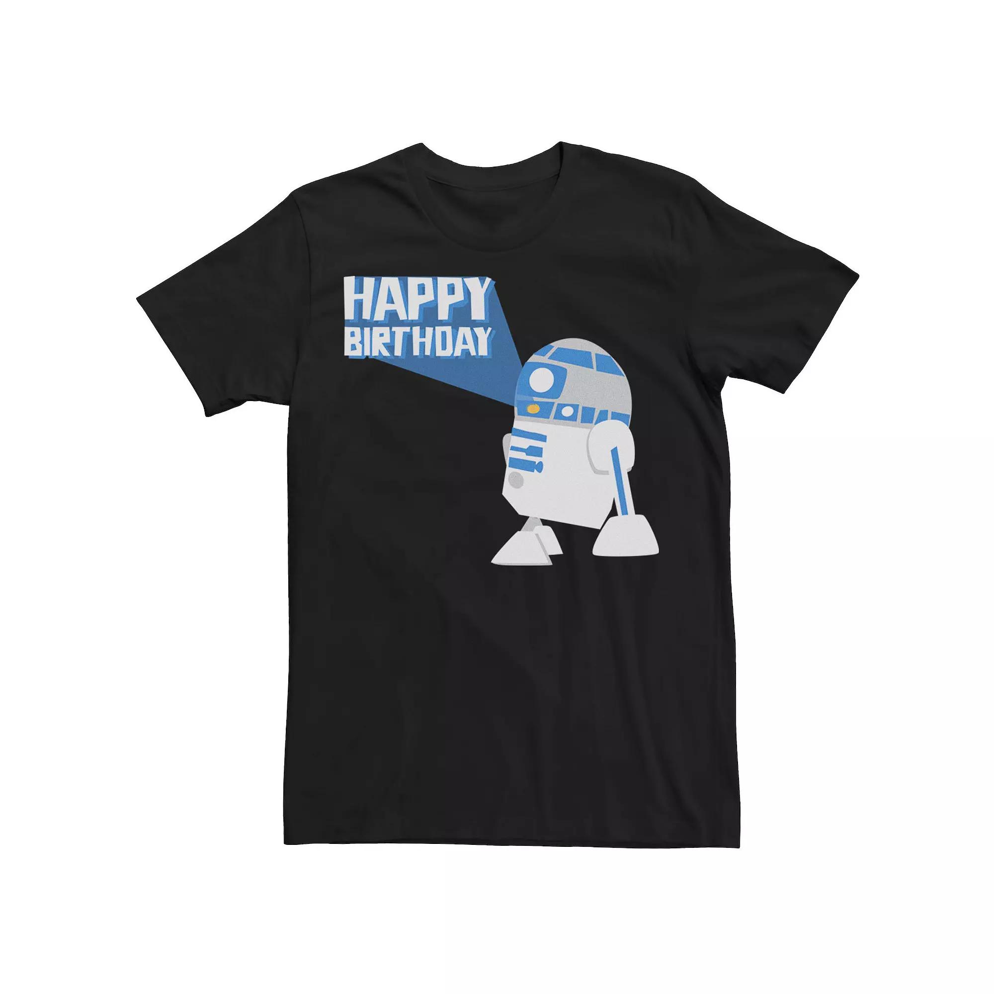 Men's Star Wars R2 Happy Birthday Sticker Tee,  Product Image