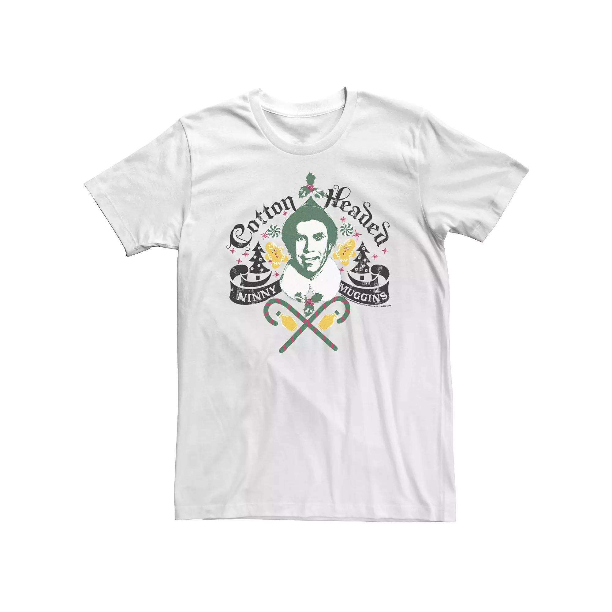 Big & Tall Elf "Cotton Headed Ninny Muggins" Portrait Tee, Men's, Size: 5XL, White Product Image