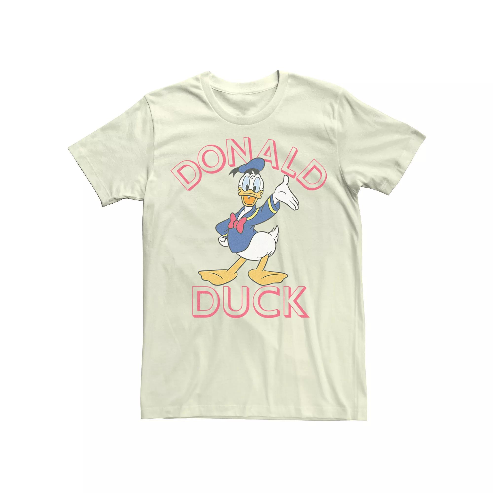 Disney's Donald Duck Happy Wave Portrait Logo Men's Tee,  Product Image