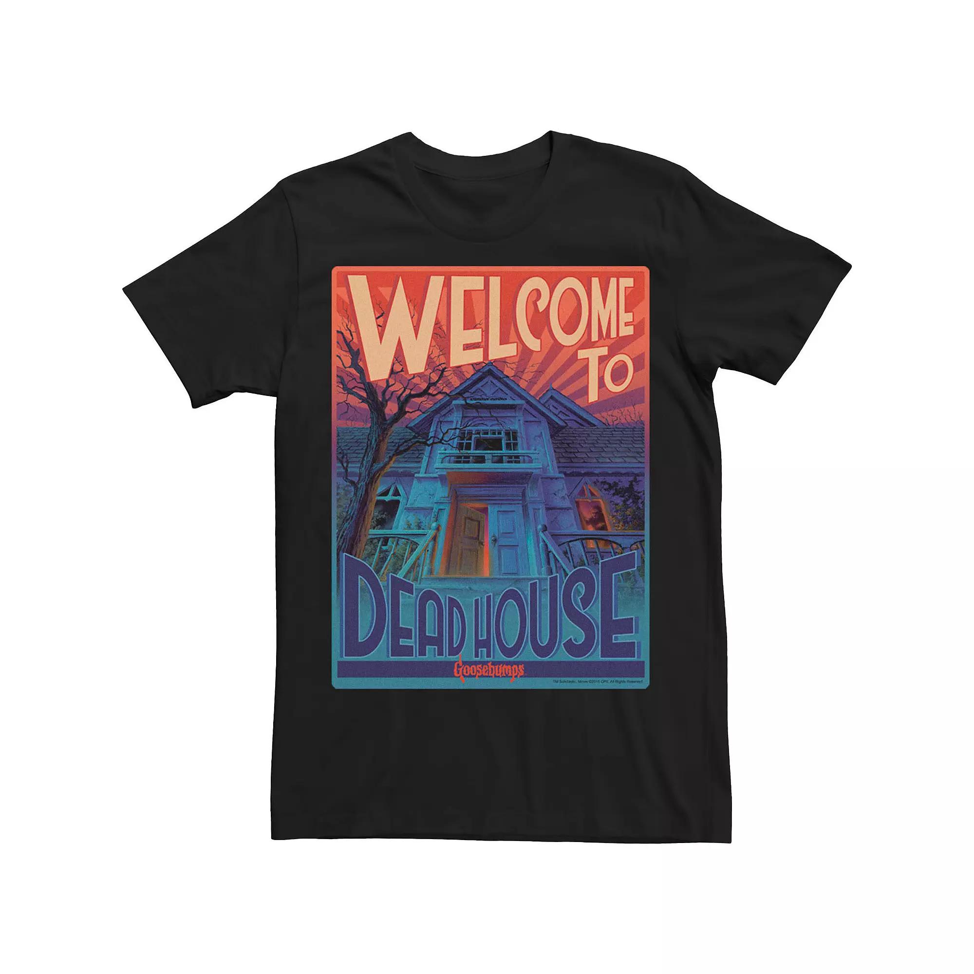 Men's Goosebumps Welcome To Deadhouse Cover Poster Tee,  Product Image