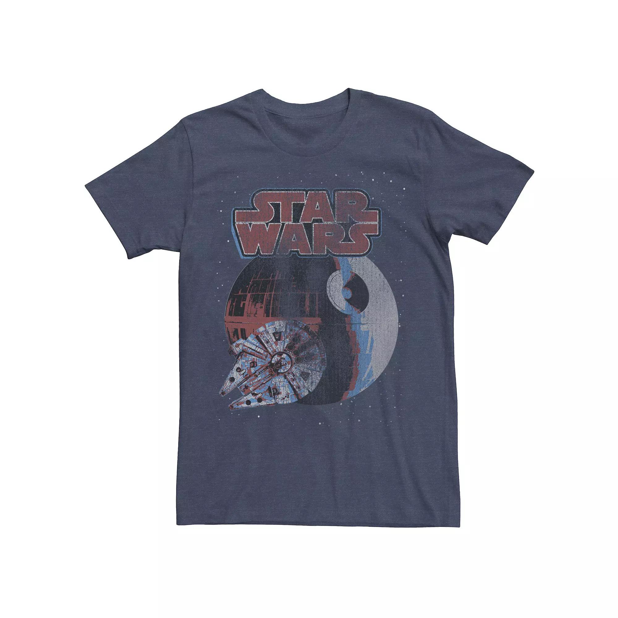 Men's Star Wars Lonely Station Graphic Tee, Size: XL, Navy Grey Product Image