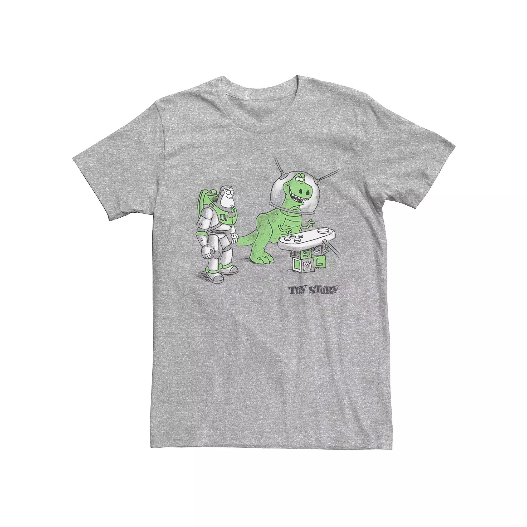 Men's Disney Pixar Toy Story Buzz Rex Doodle Graphic Tee,  Product Image