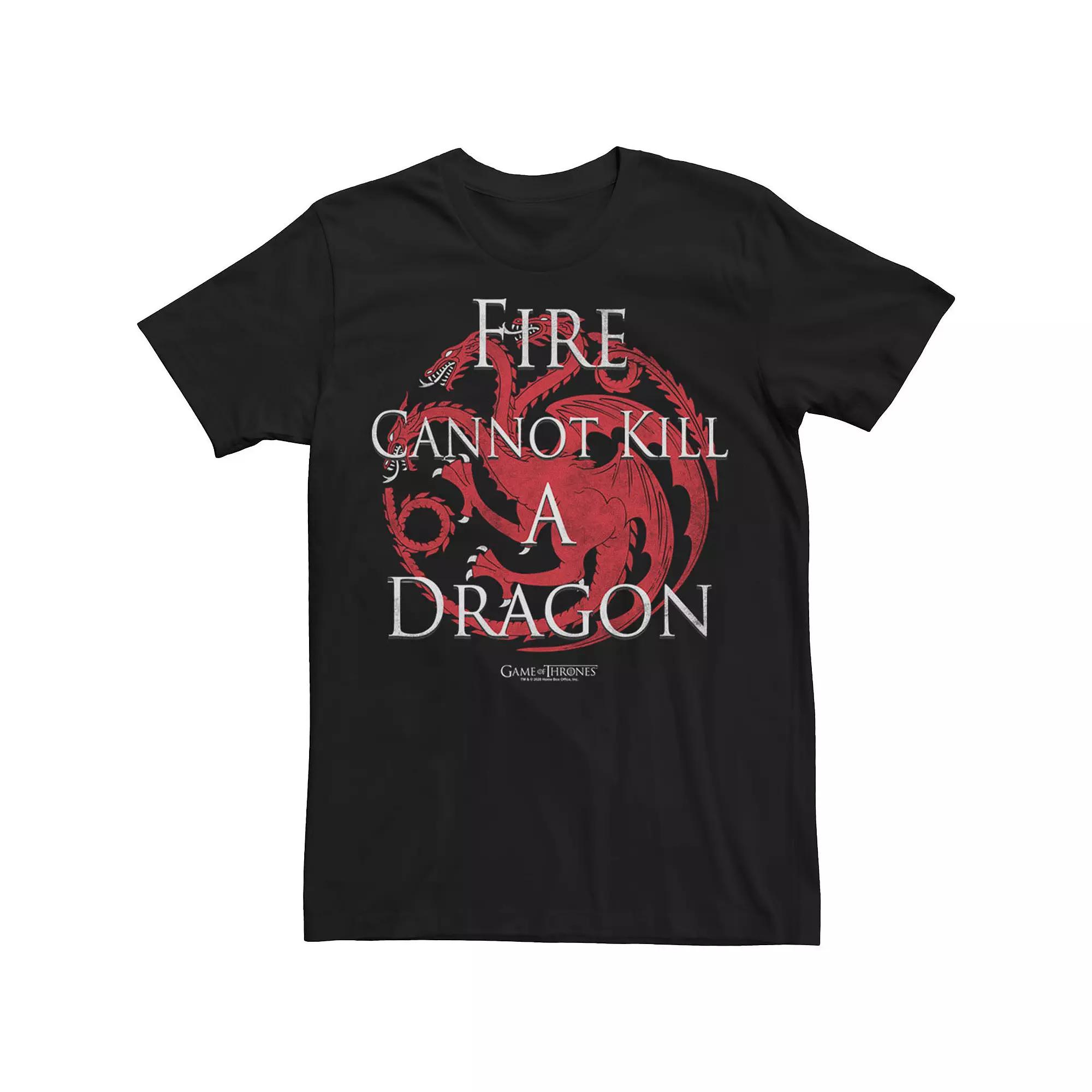 Men's Game Of Thrones Targaryen Fire Cannot Kill A Dragon Tee,  Product Image