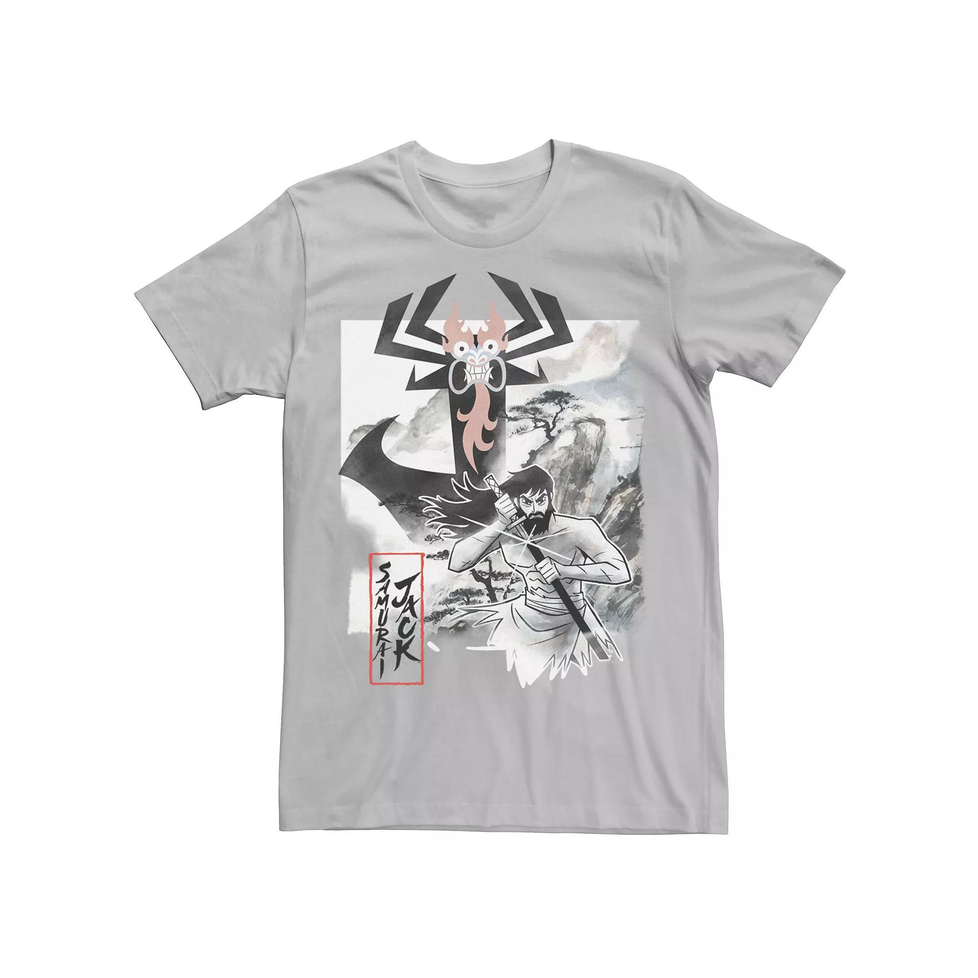 Men's Cartoon Network Samurai Jack Aku Water Color Paint Sketch Tee,  Product Image