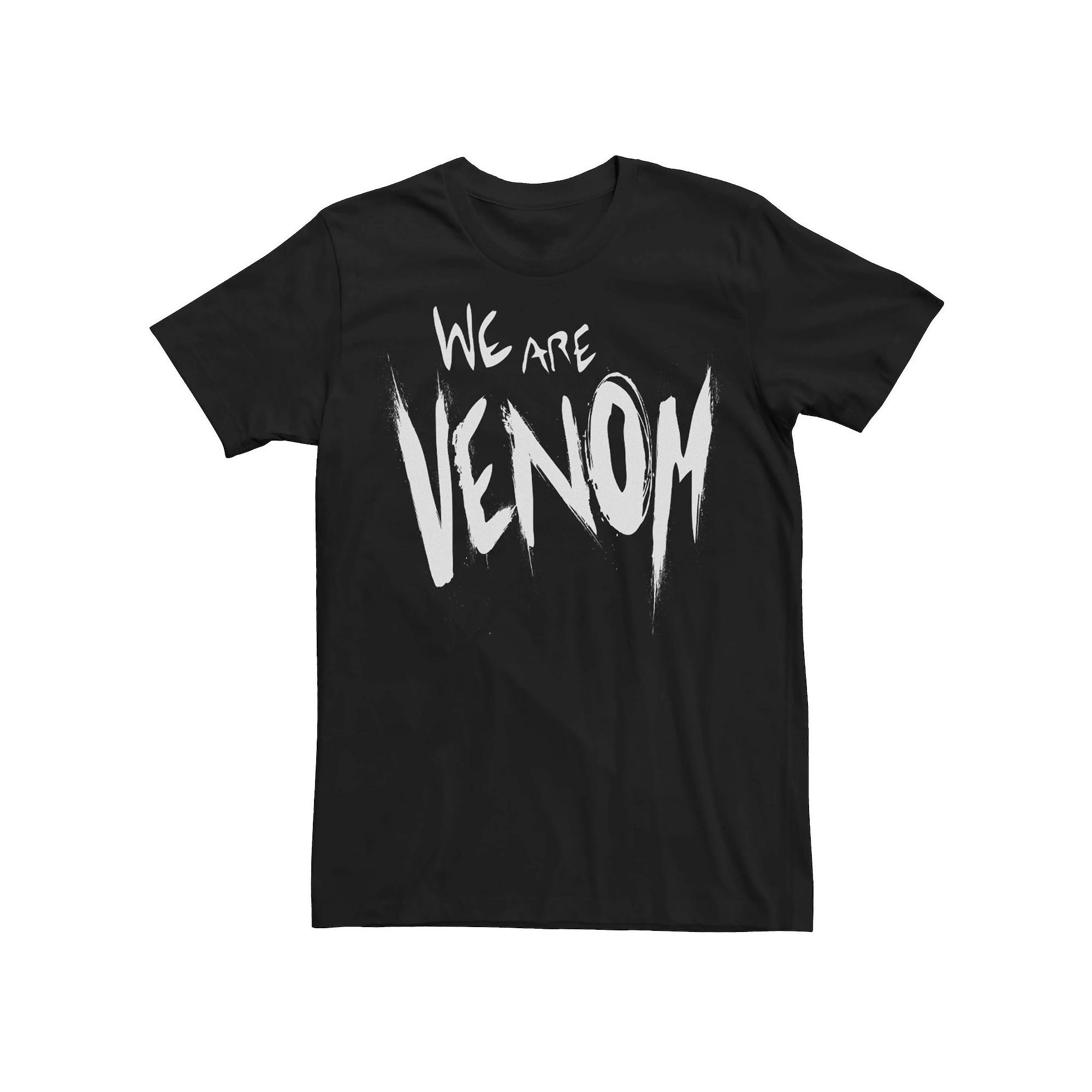 Men's Marvel We Are Venom Large Text Tee, Size: 3XL, Black Product Image