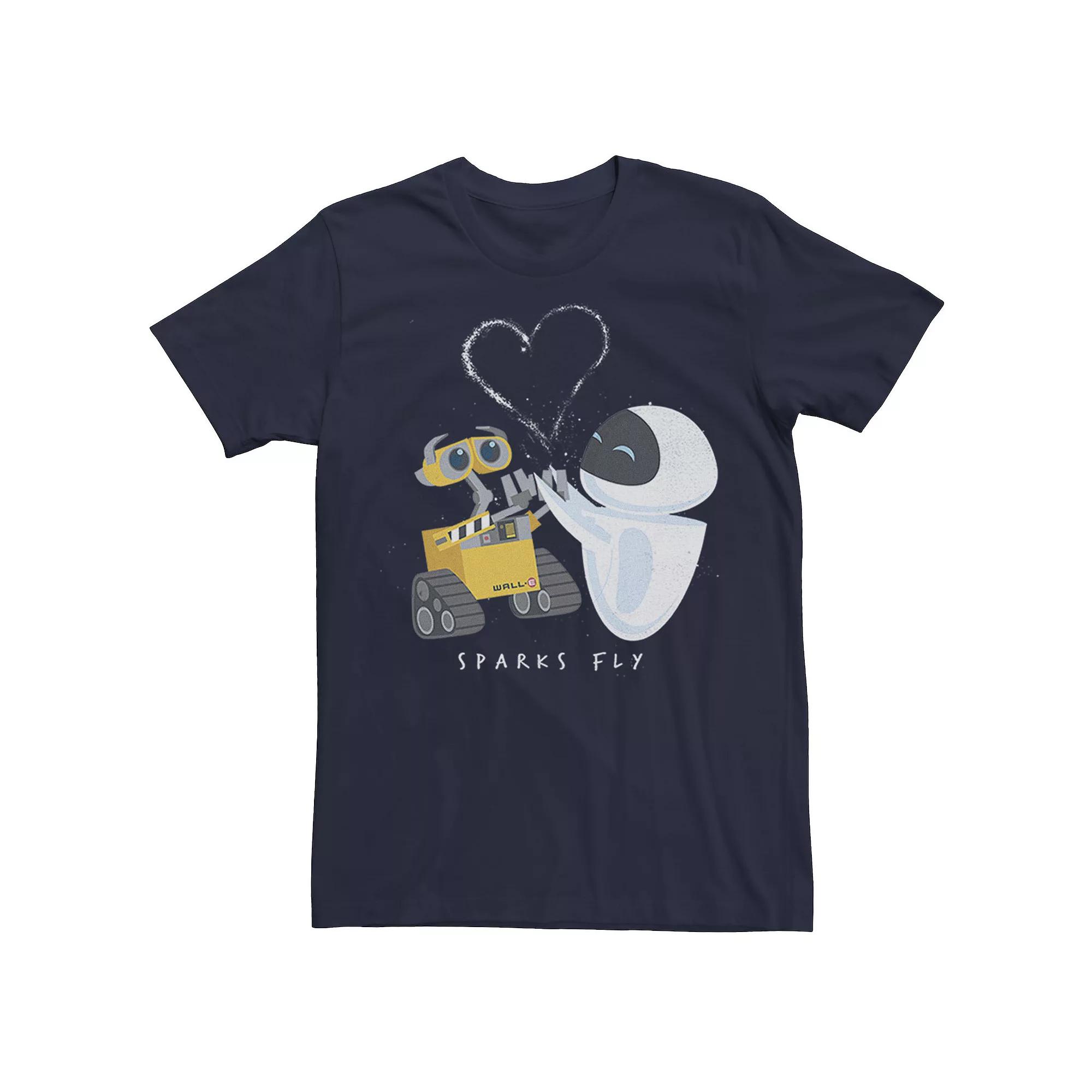 Big & Tall Disney / Pixar Wall-E & Eve Sparks Fly Portrait Tee, Men's,  Product Image