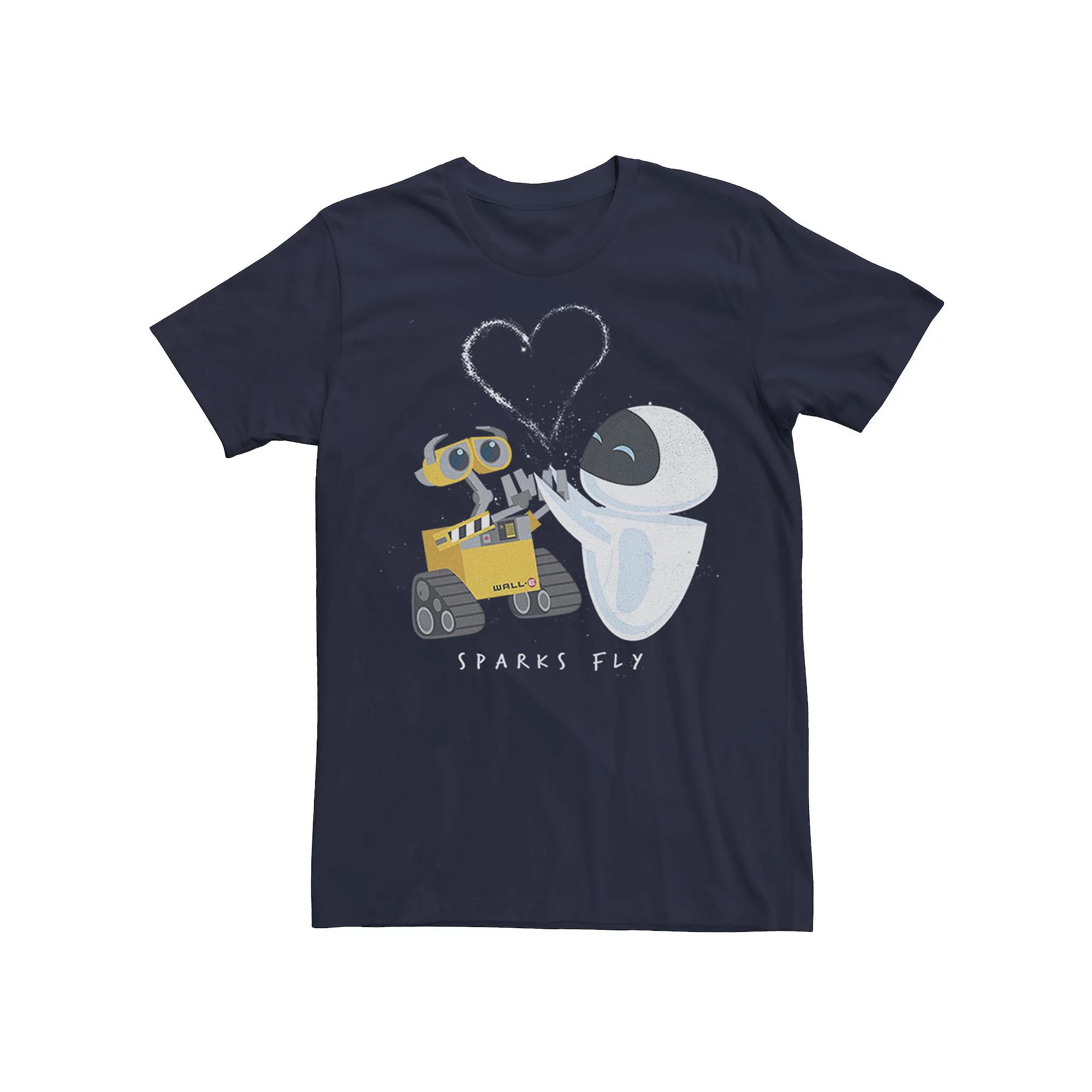 Big & Tall Disney / Pixar Wall-E & Eve Sparks Fly Portrait Tee, Men's,  Product Image