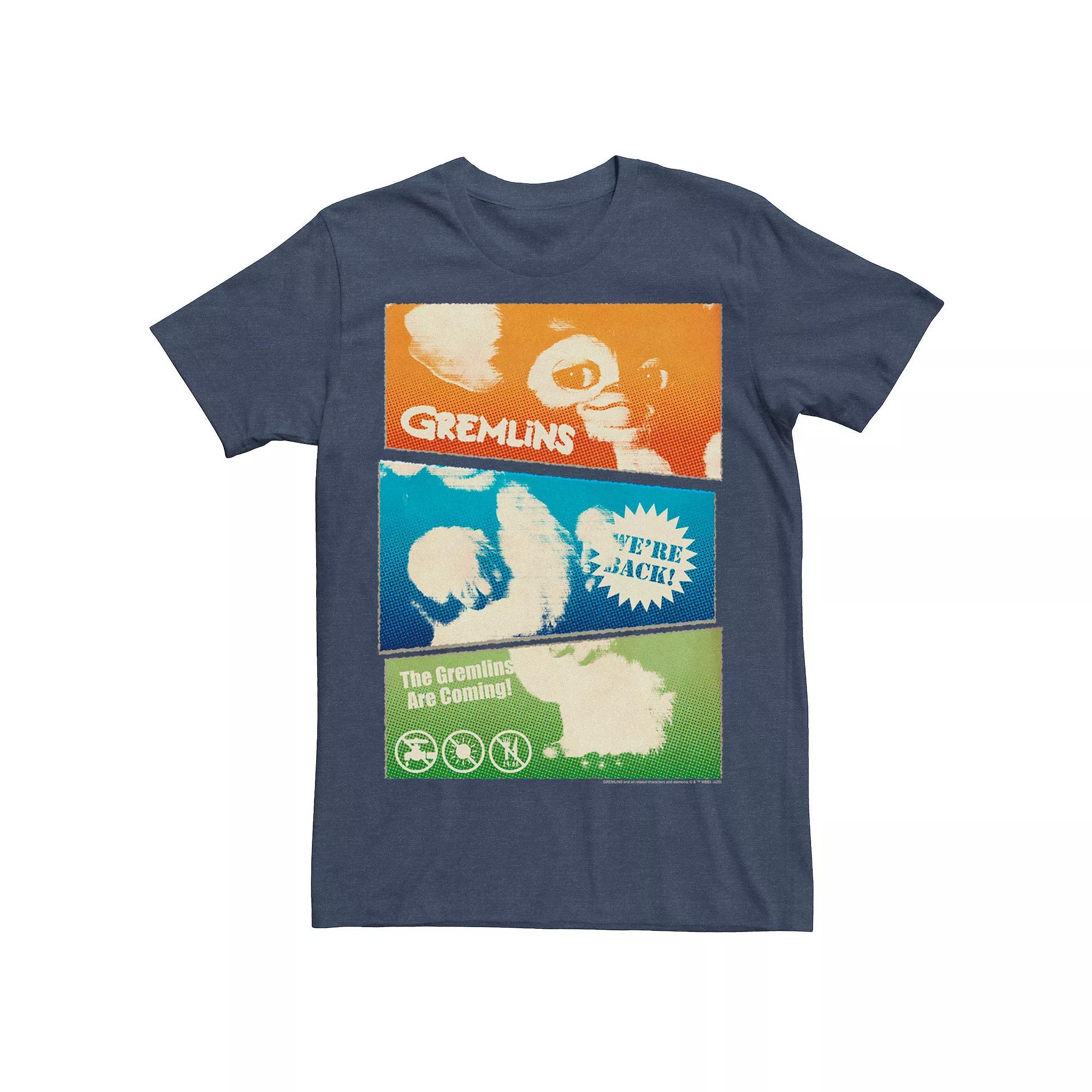 Men's Gremlins Gizmo Panel Posters Tee,  Product Image