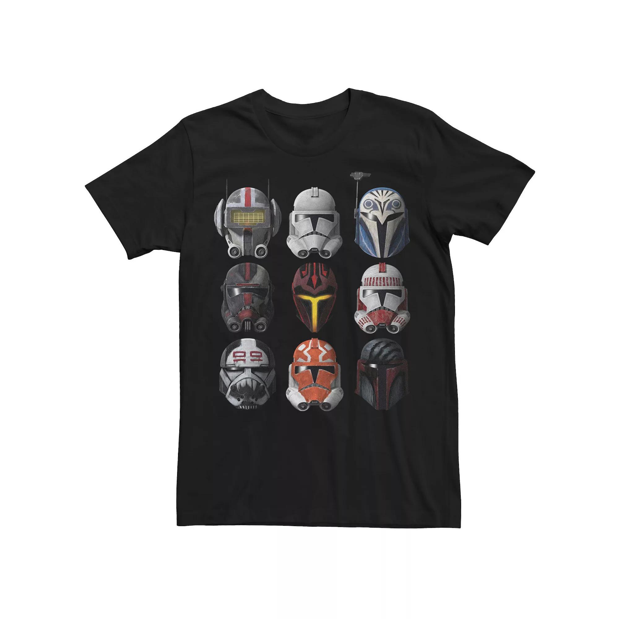 Men's Star Wars: The Clone Wars Clone Helmets Tee,  Product Image