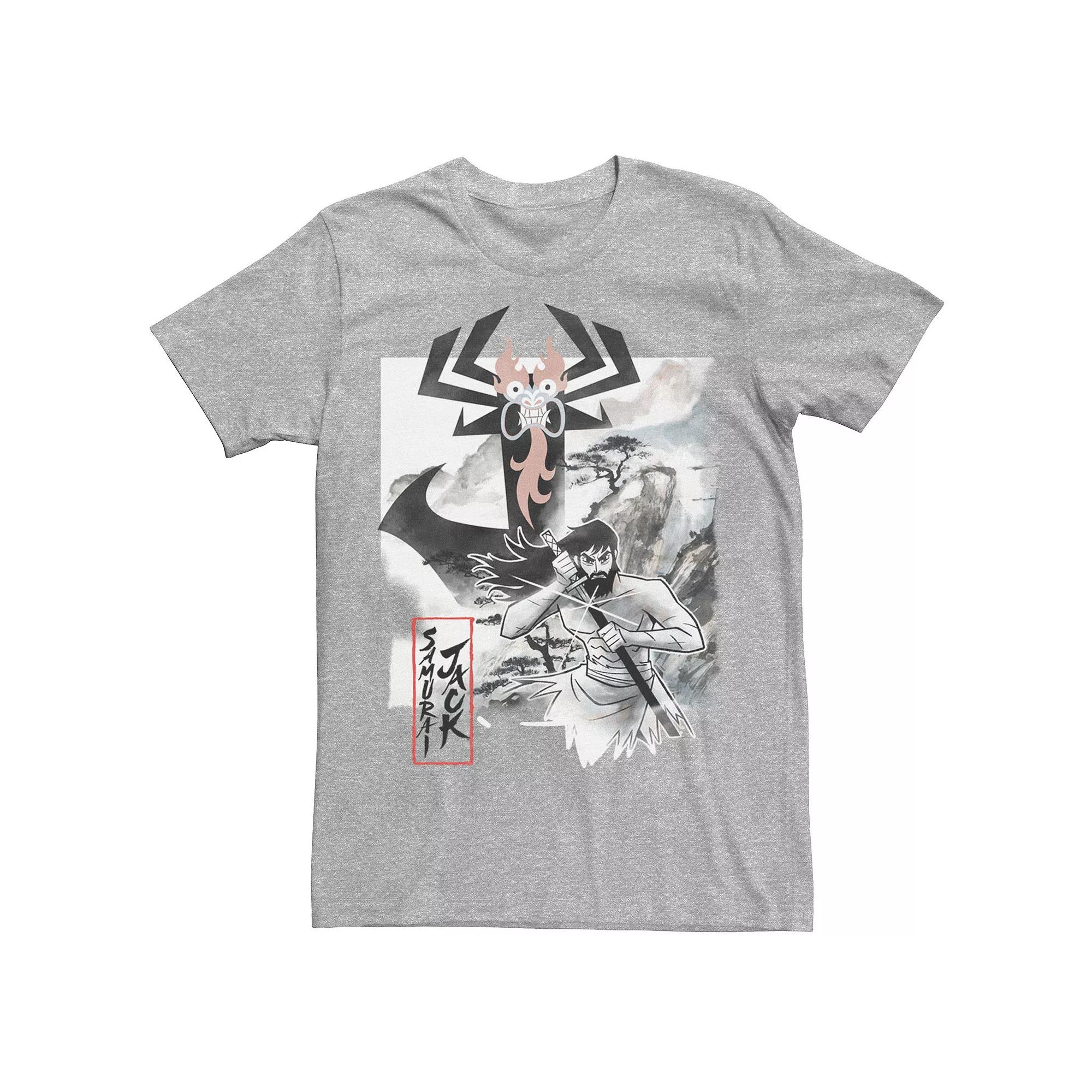 Men's Cartoon Network Samurai Jack Aku Water Color Paint Sketch Tee,  Product Image