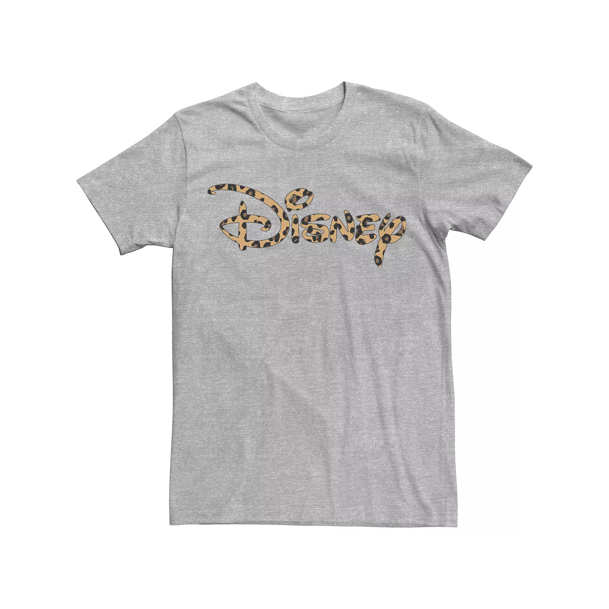 Disney's Logo Leopard Fill Men's Tee,  Product Image