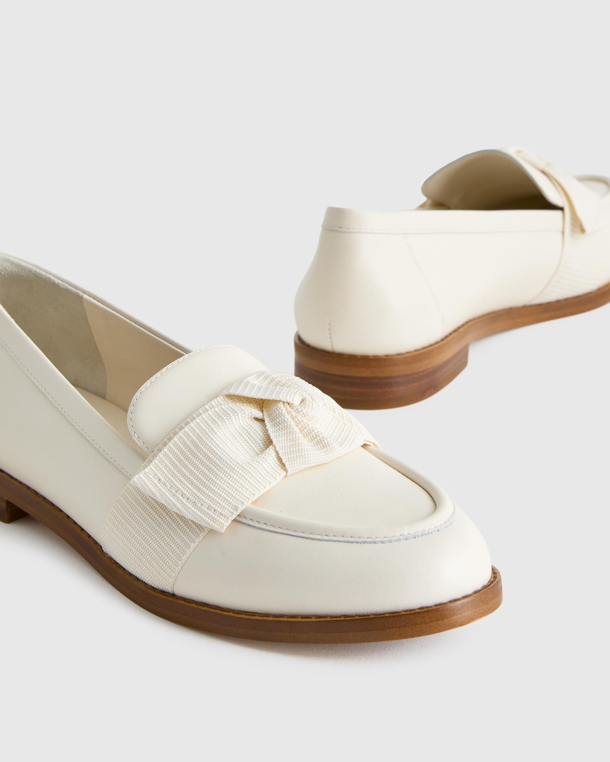 Quince | Women's Italian Leather Bow Penny Loafer Product Image
