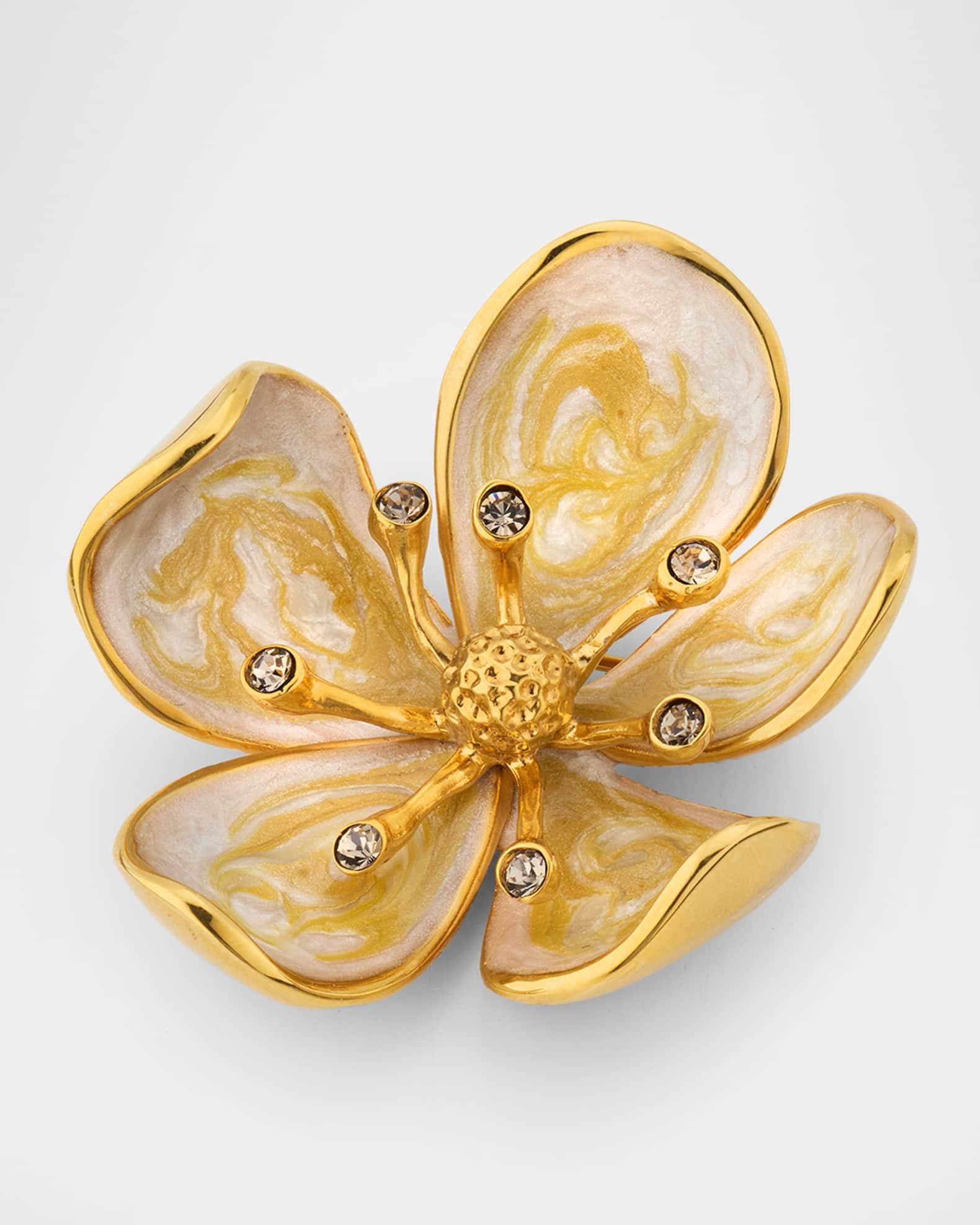 Cherry Blossom Enamel Brooch Product Image
