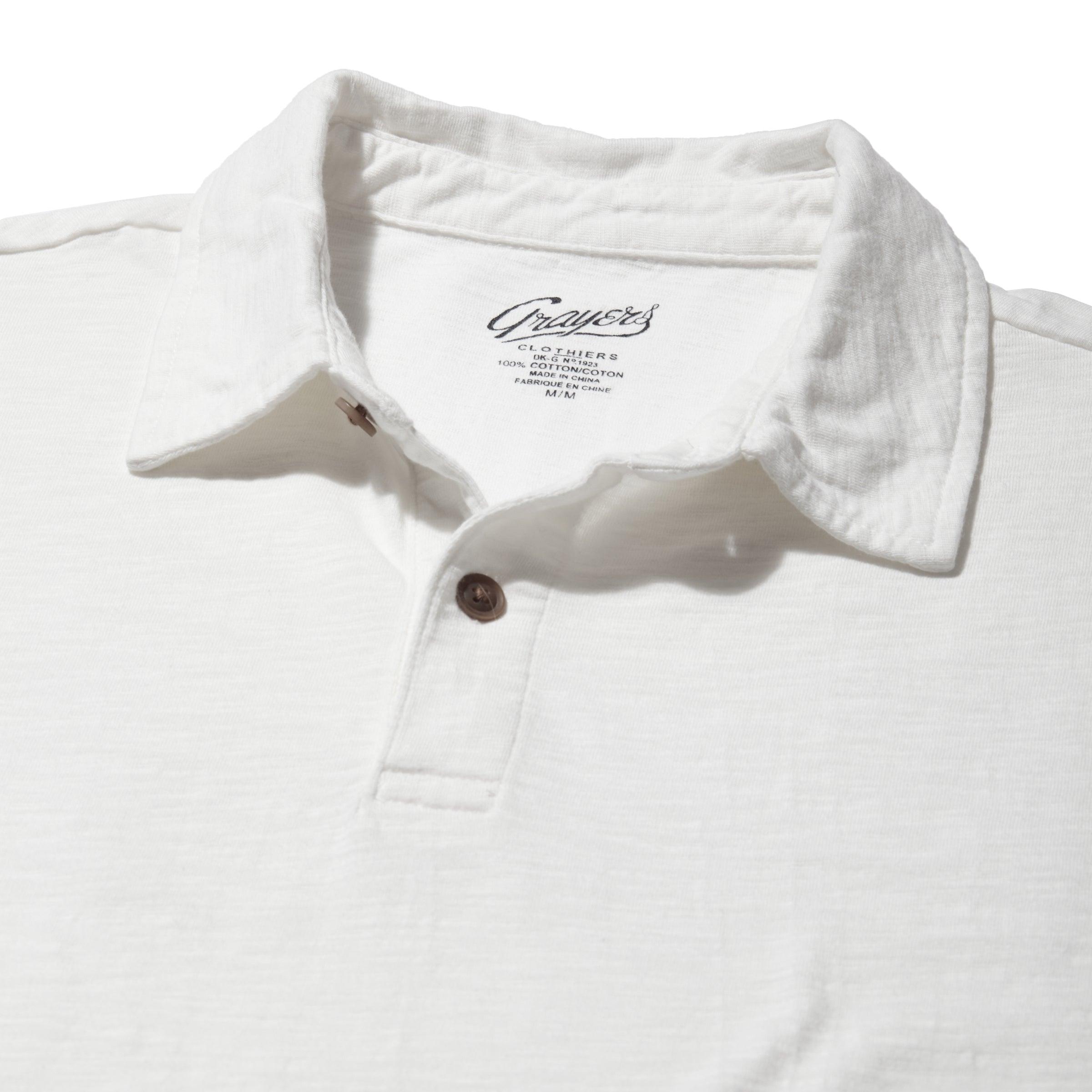 Sunwashed 2 Button Polo - White Product Image