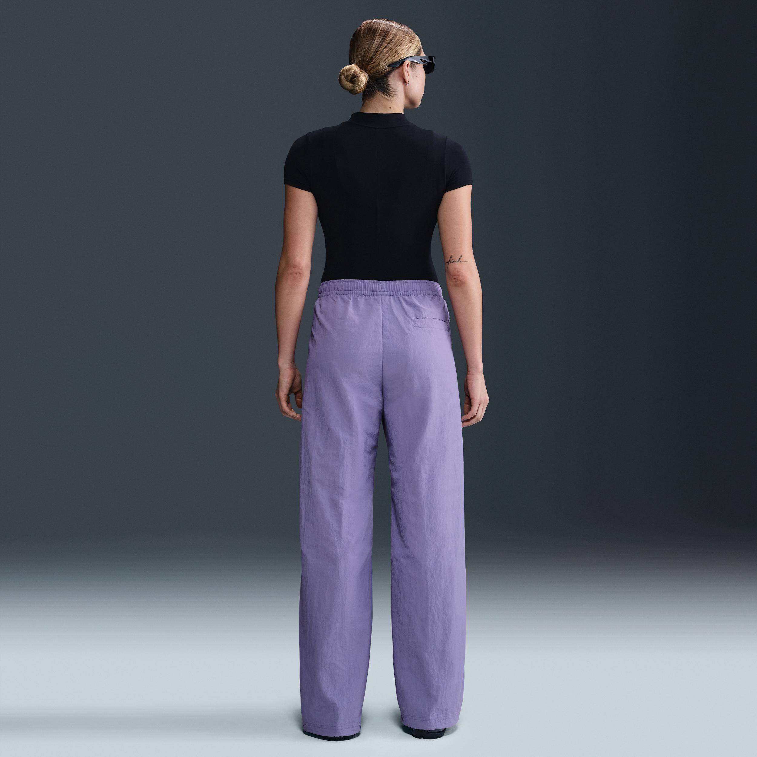 Womens Nike Sportswear Everything Wovens Mid-Rise Open-Hem Pants | FQ3588-527 Product Image