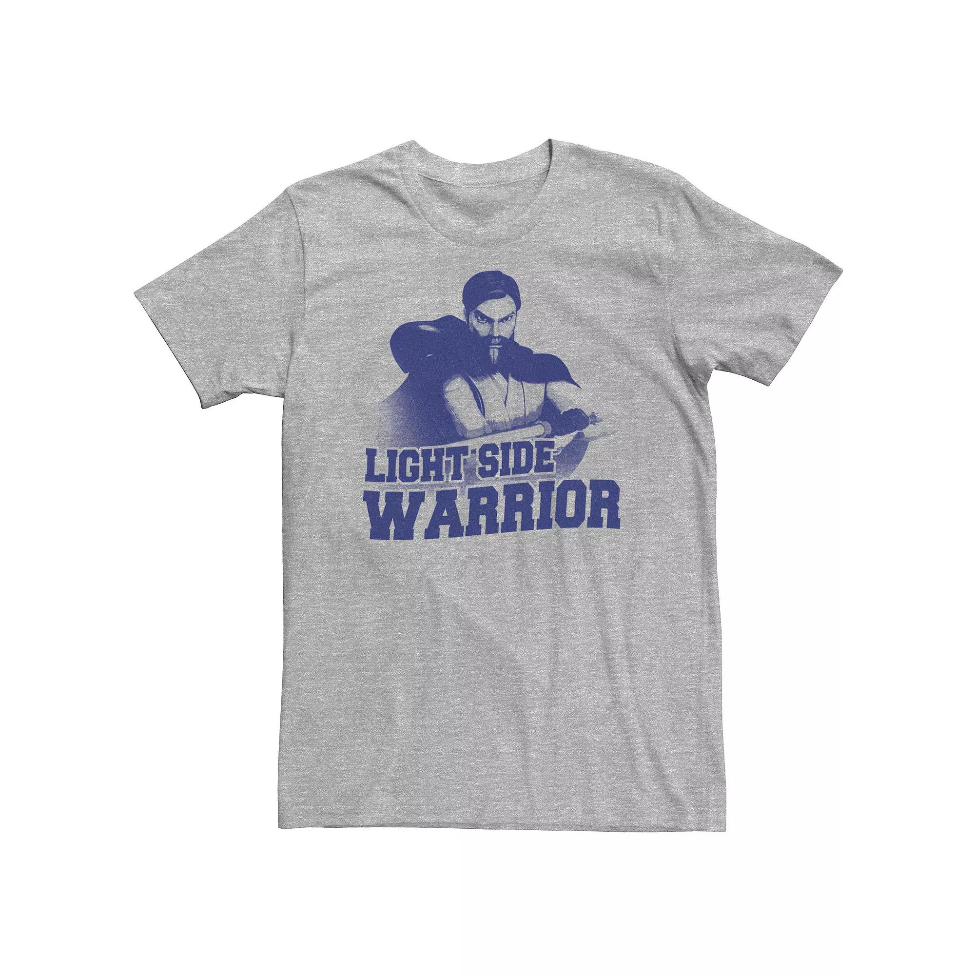 Big & Tall Star Wars: Clone Wars Obi-Wan Kenobi Light Side Warrior Tee, Men's, Size: XXL Tall, Athletic Grey Product Image