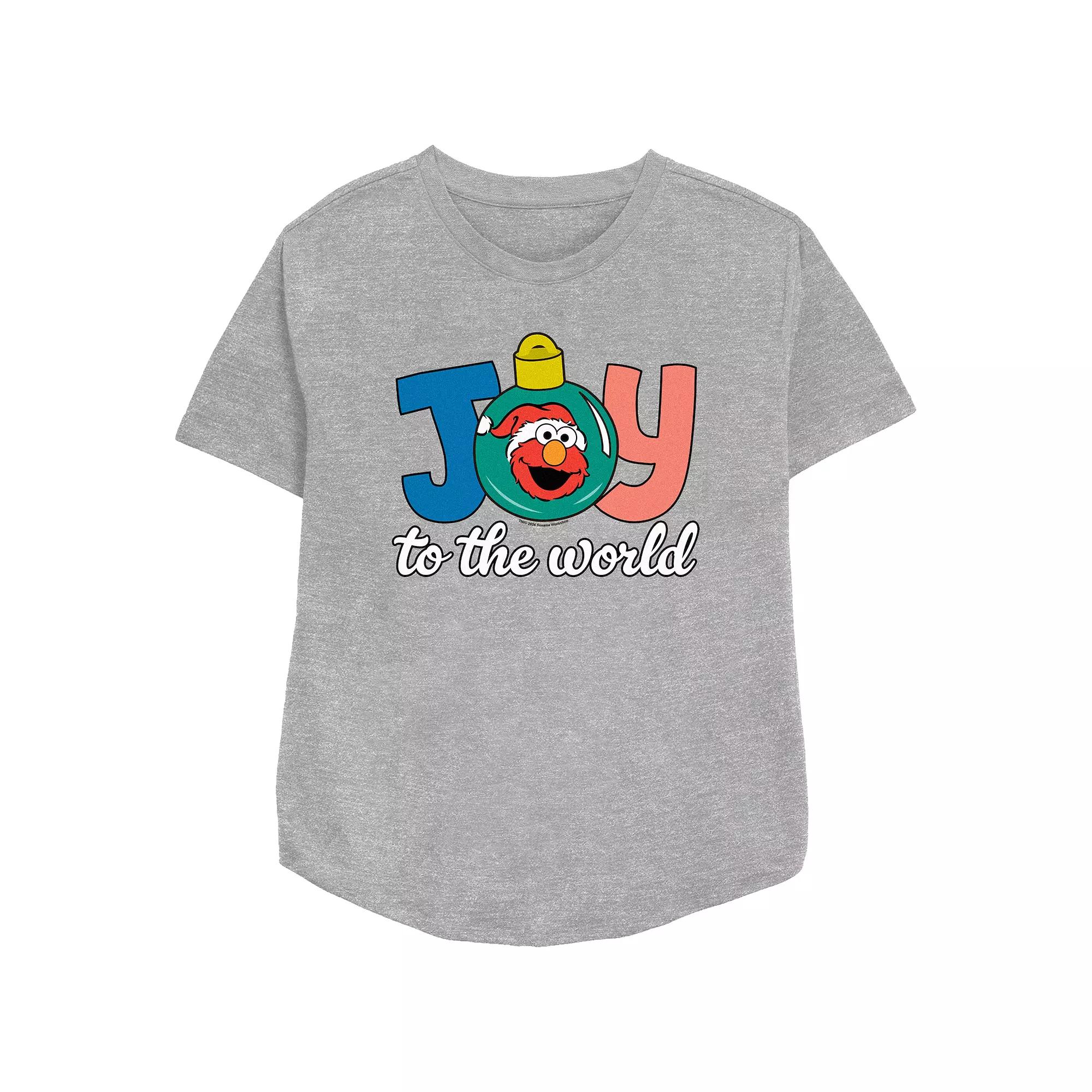 Women's PBS Kids Sesame Street Elmo Joy To The World Relaxed Fit Graphic Tee,  Product Image