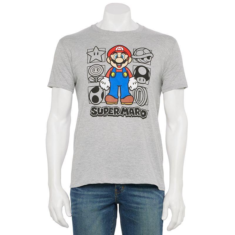 Men's Nintendo Super Mario Fully Loaded Tee, Size: XL, Gray Product Image