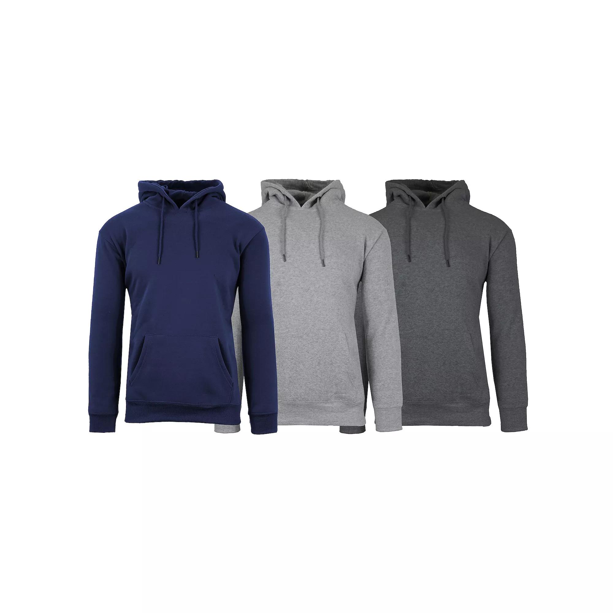 Men's Rudolph 3-Pack Heavyweight Fleece-Lined Modern Fit Hoodie, Size: XXL, Navy Gray Grey Product Image