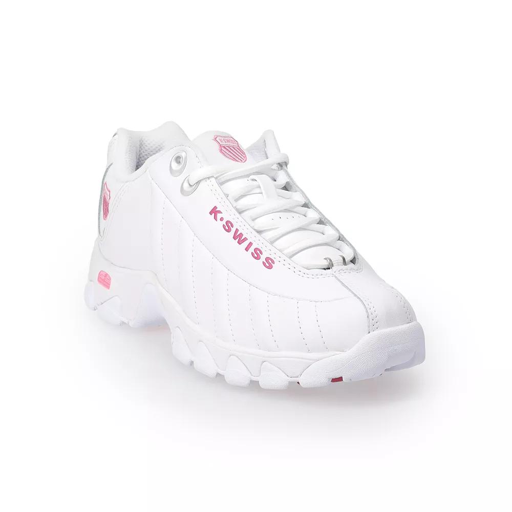 K-Swiss® ST-329 Women's Tennis Shoes, Size: 6.5 Wide, White Shocking Pink Product Image