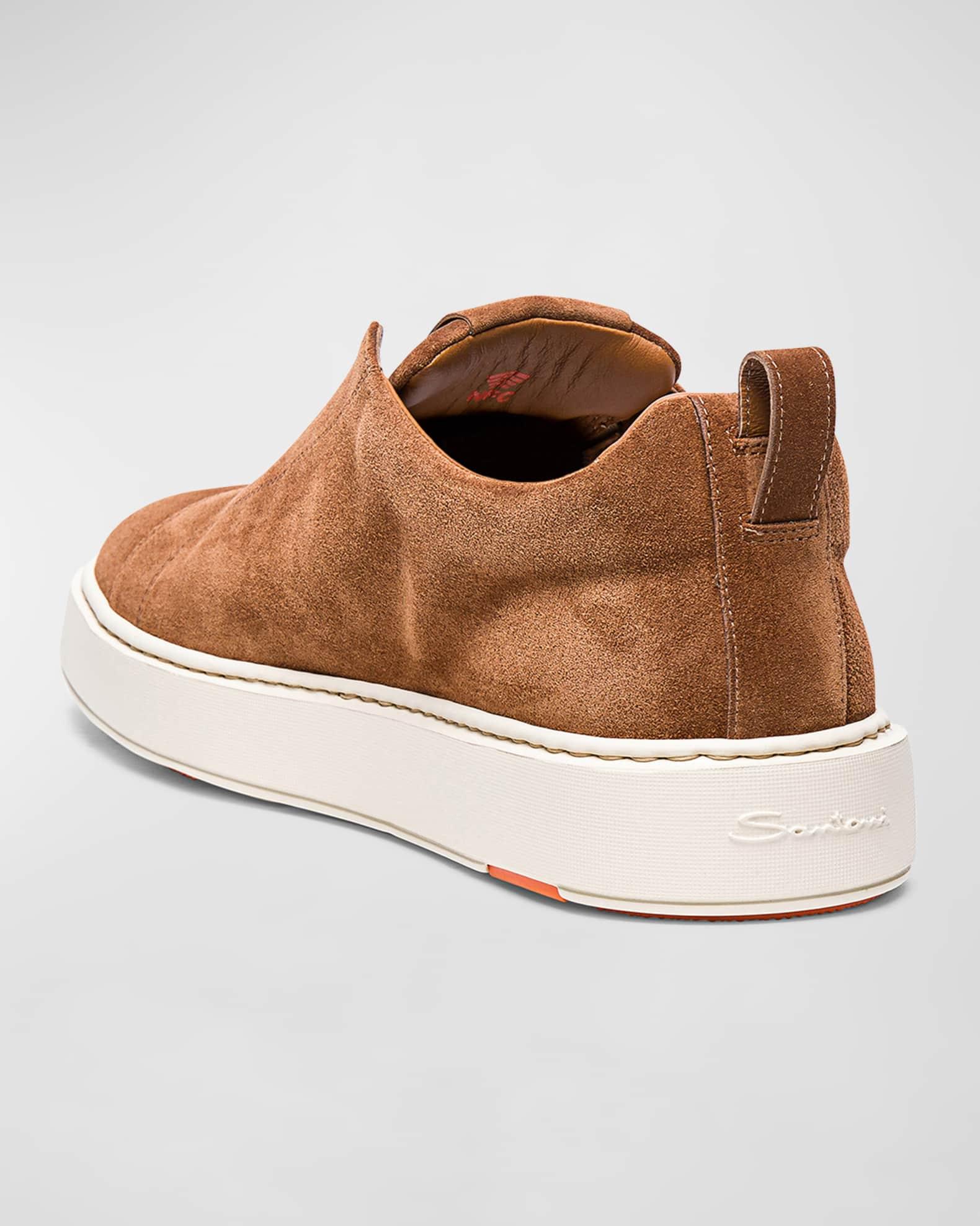 Men's Suede Low-Top Slip-On Sneakers  Product Image