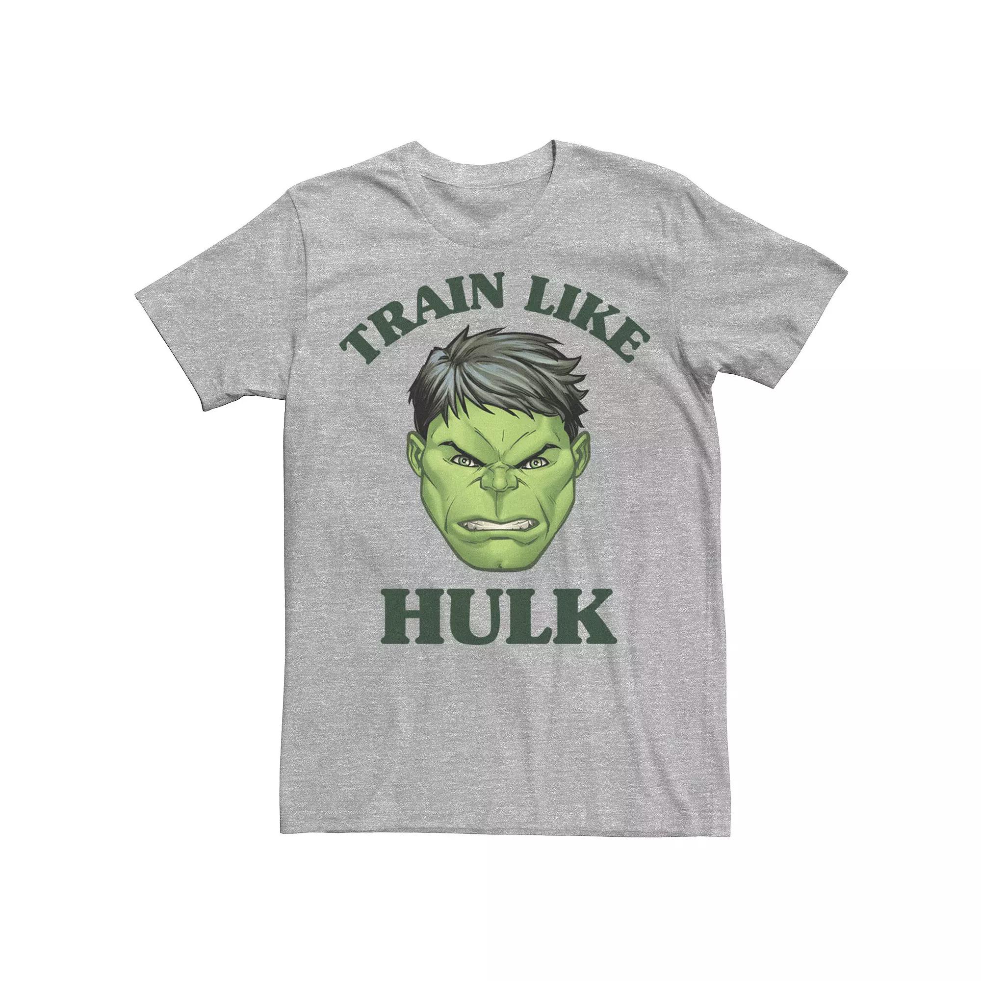Men's Marvel Train Like Hulk Head Shot Graphic Tee,  Product Image
