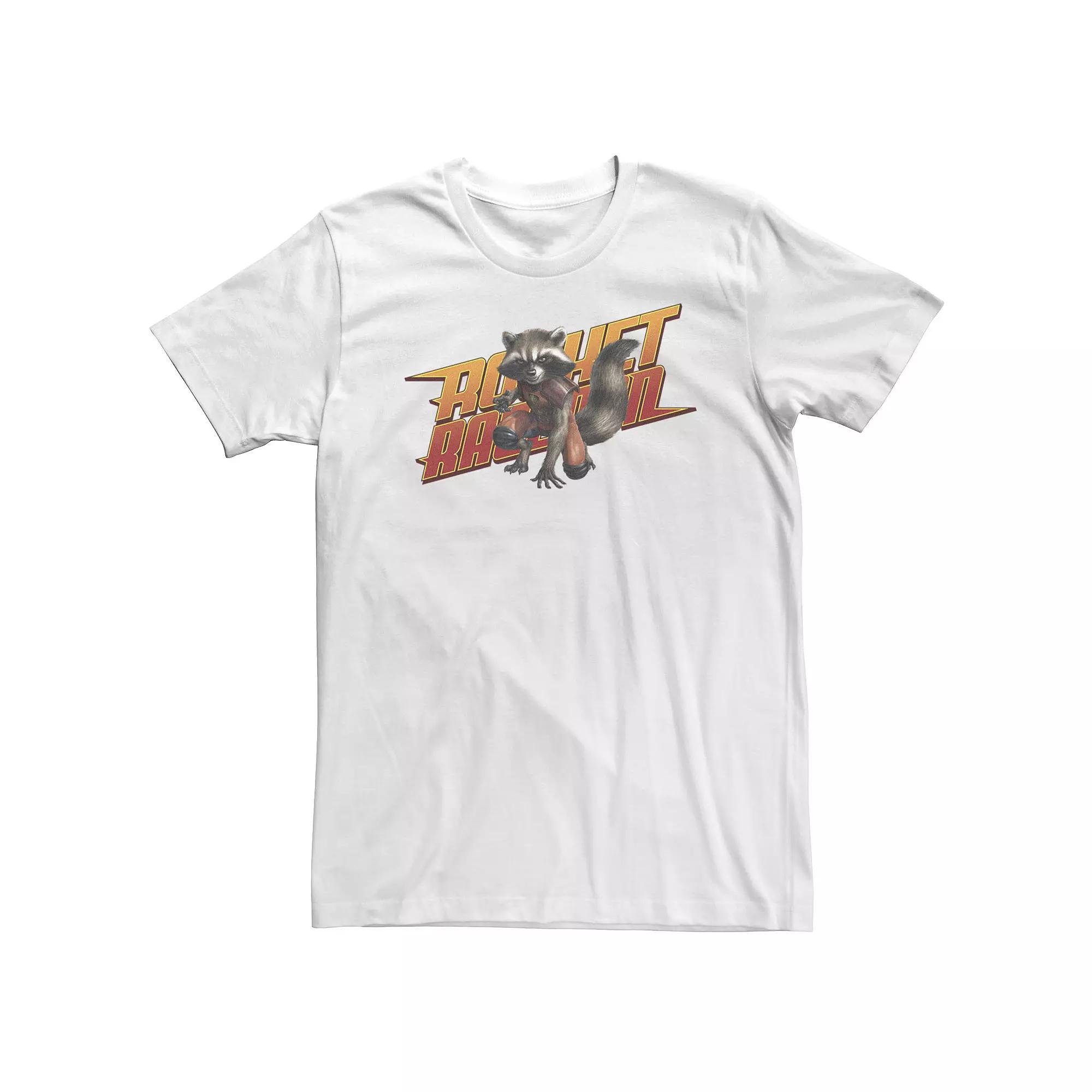 Big & Tall Marvel Guardians Of The Galaxy Rocket Raccoon Tee, Men's,  Product Image
