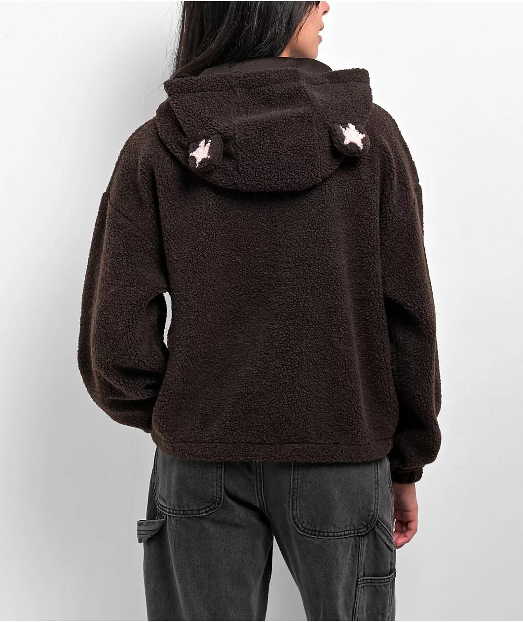 A.LAB Lydia Teddy Star Java Zip Hoodie Product Image