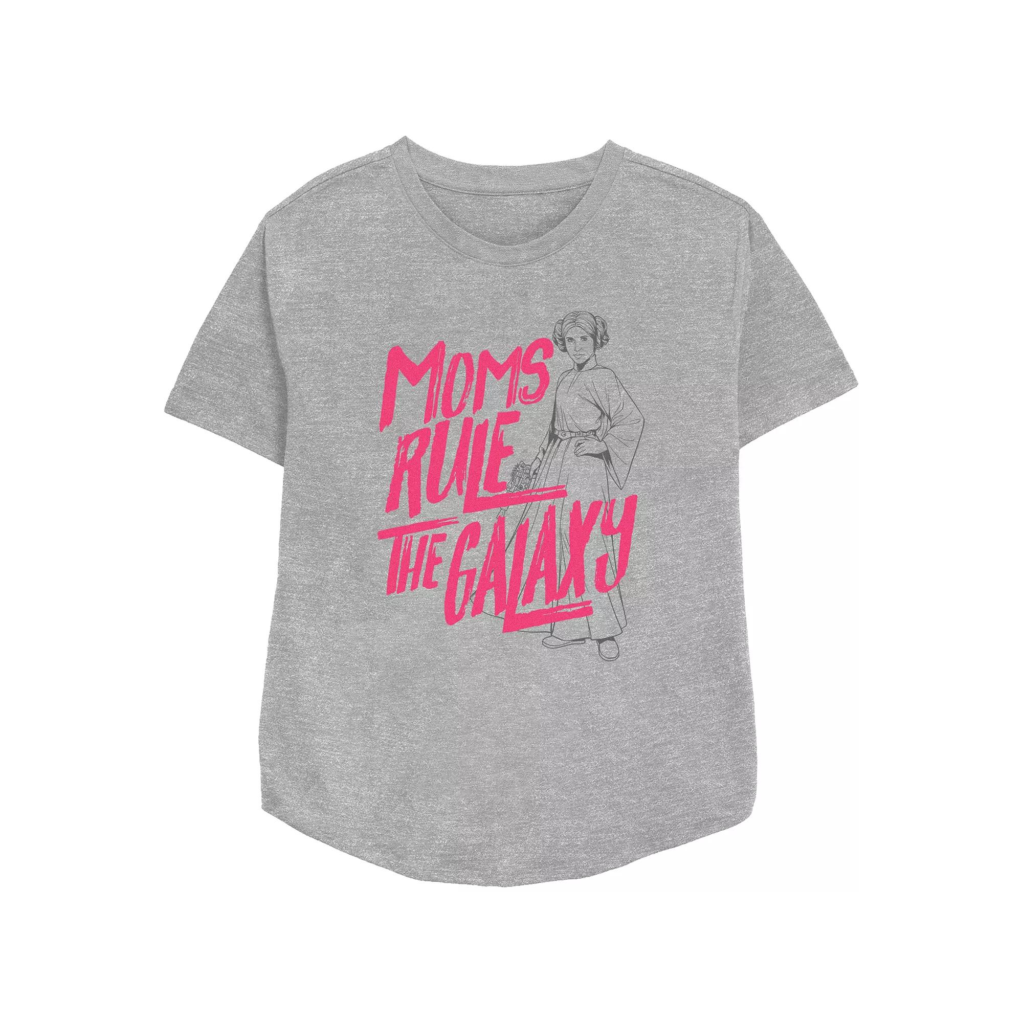 Women's Star Wars Moms Rule The Galaxy Relaxed Fit Graphic Tee,  Product Image