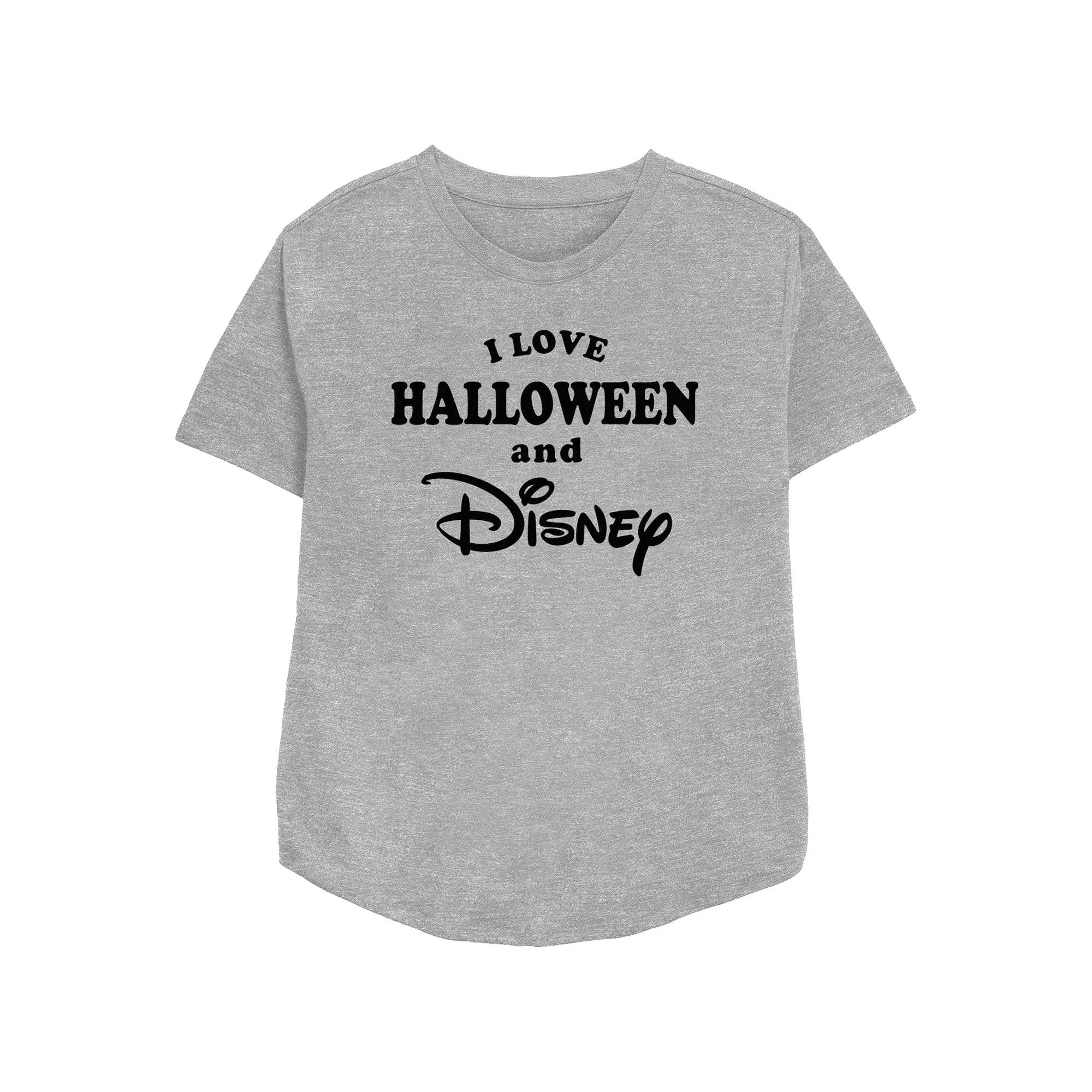 Disney's I Love Halloween And Disney Women's Relaxed Fit Graphic Tee,  Product Image