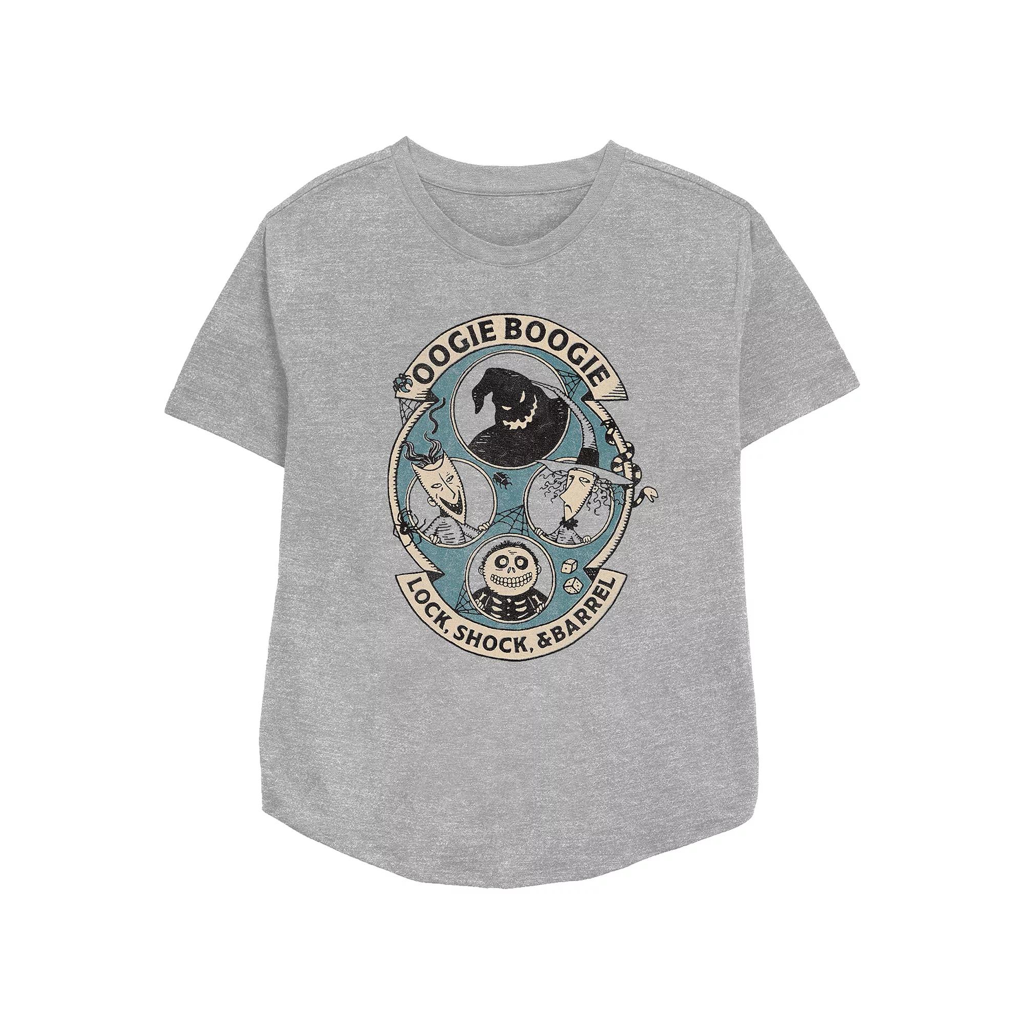 Disney's The Nightmare Before Christmas Oogie Boogie Lock, Shock, & Barrel Women's Relaxed Fit Graphic Tee,  Product Image