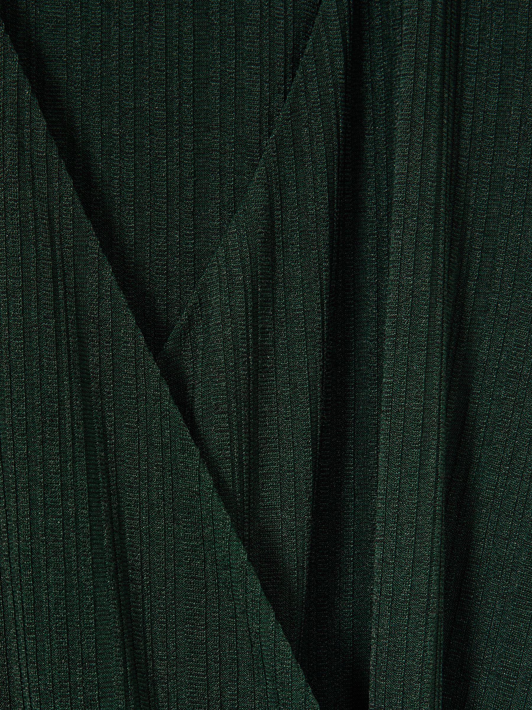 Petite Jersey Wrap-Tie Midi Dress in Green Product Image