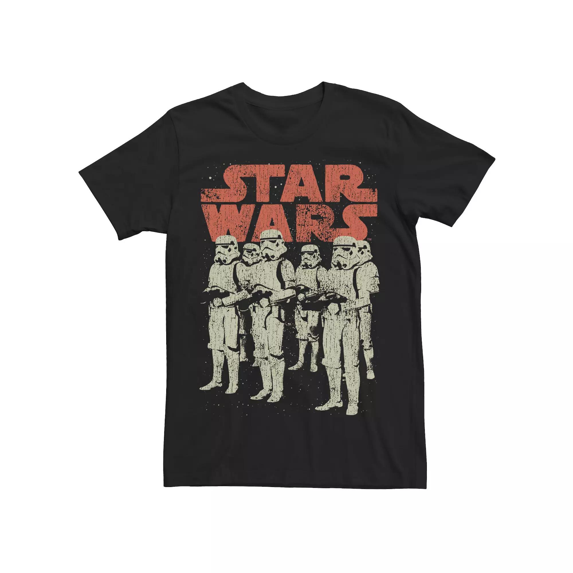 Men's Star Wars Stormtrooper Distressed Portrait Logo Tee,  Product Image