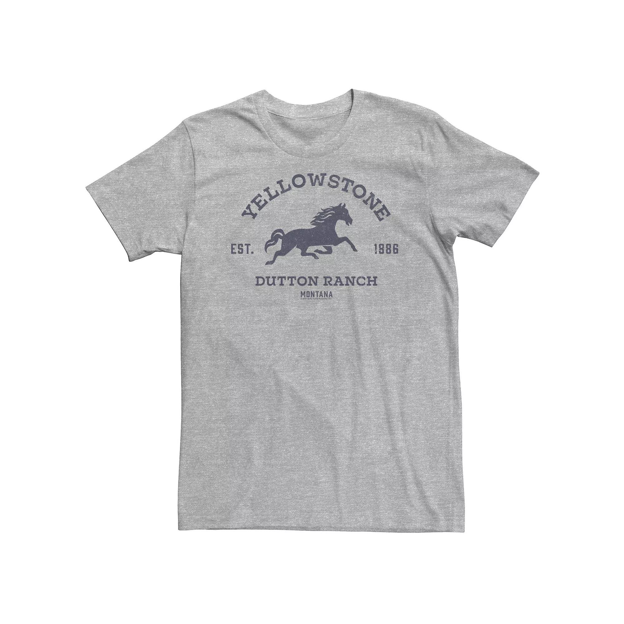 Big & Tall Yellowstone Dutton Ranch Montana Horse Logo Tee, Men's,  Product Image