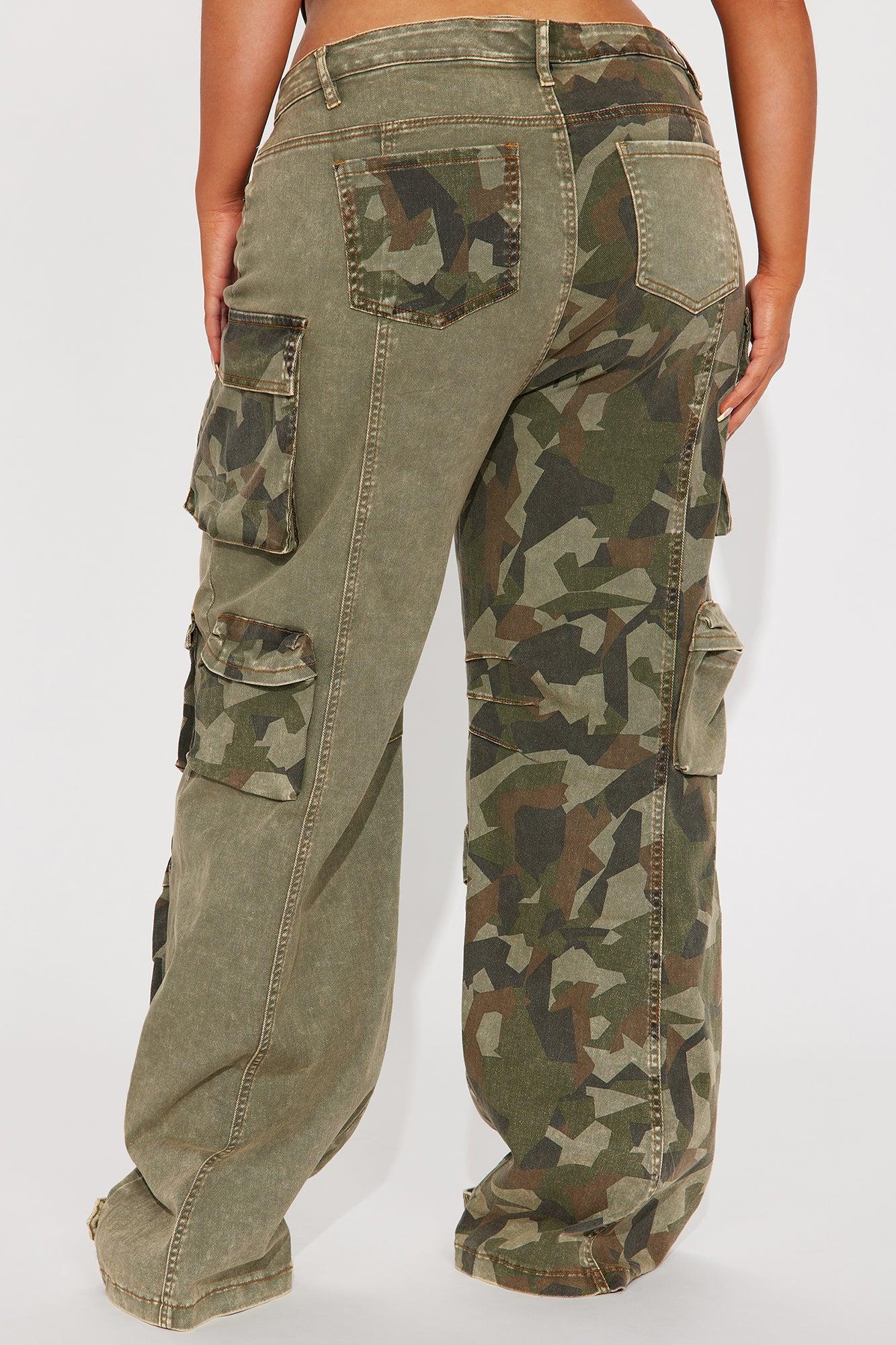 Tall Upgrade You Wide Leg Cargo Pant 34 - Olive/combo Product Image