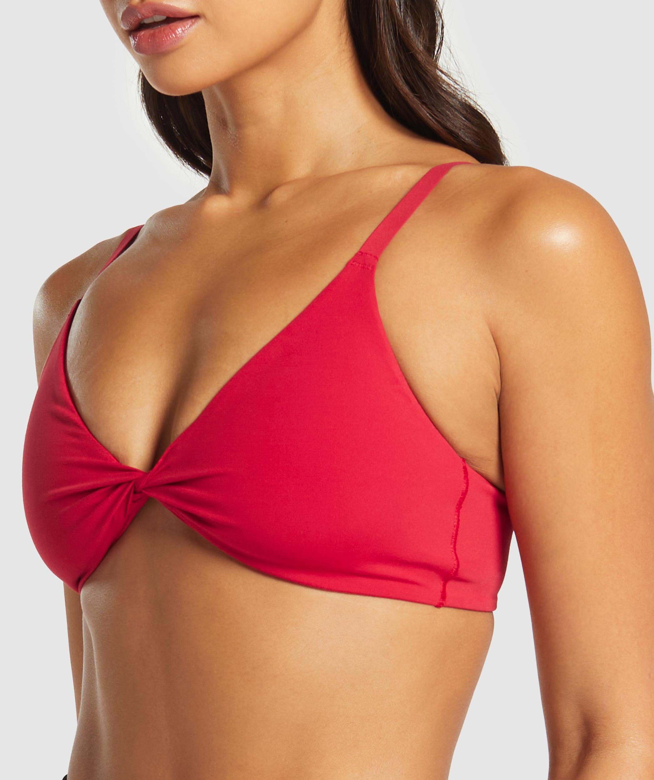 Gymshark Twist Front Bralette - Carmine Red Female Product Image