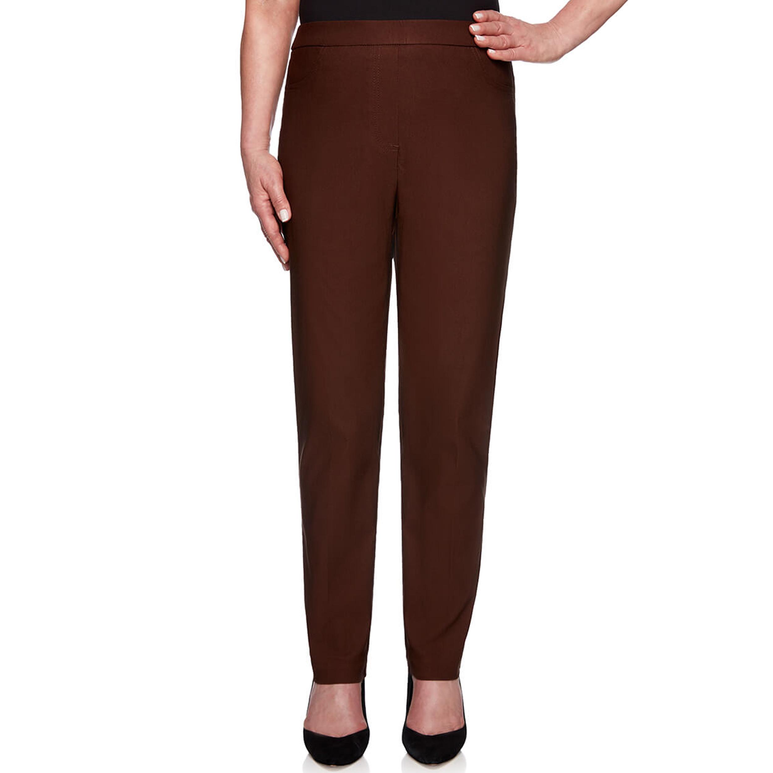 Alfred Dunner Petite Classic Allure Fit Proportioned Pant with Elastic Comfort Waistband Average Length Product Image