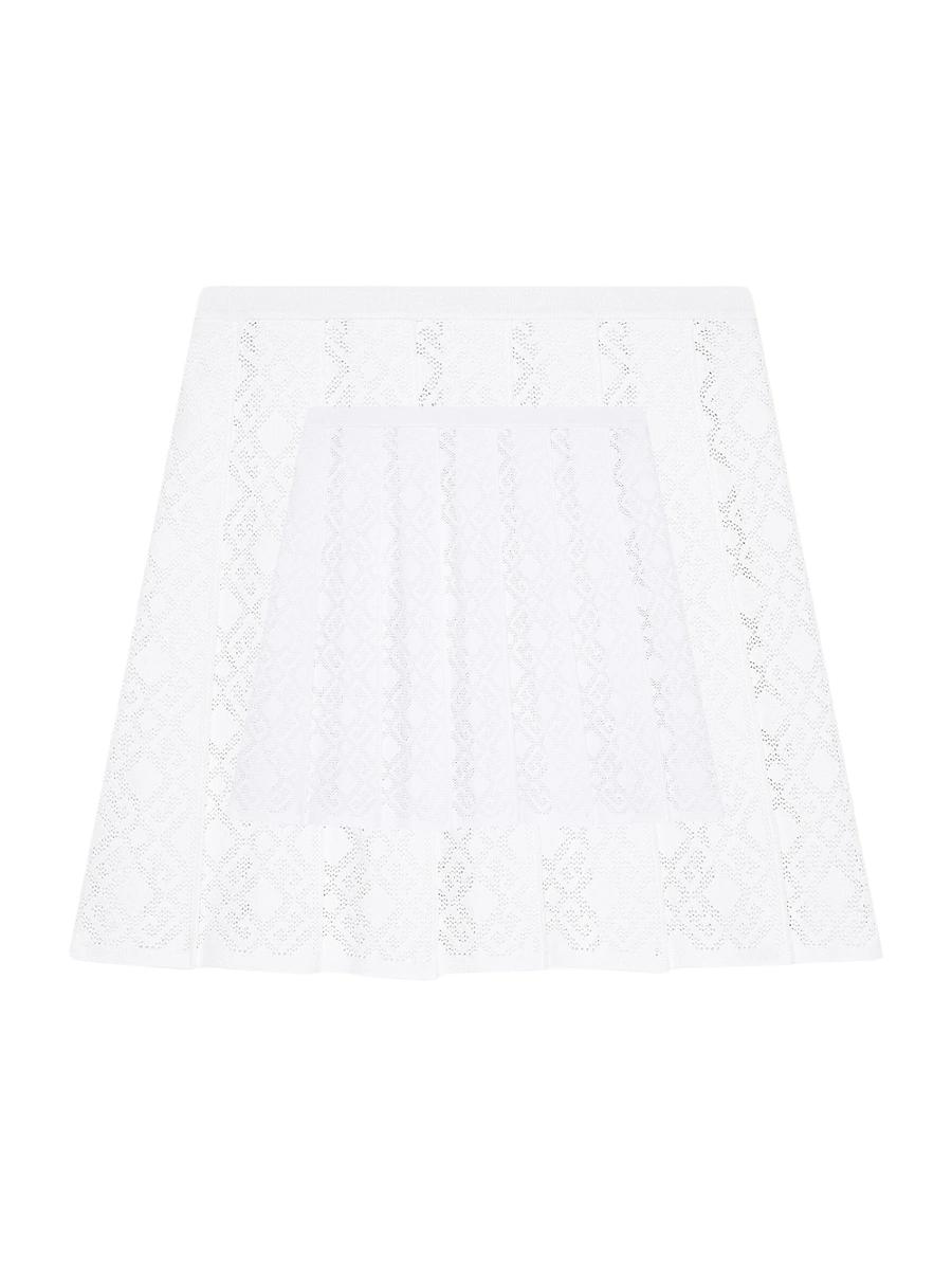 Womens Pleated Skirt in Monogram 72 Jacquard Product Image