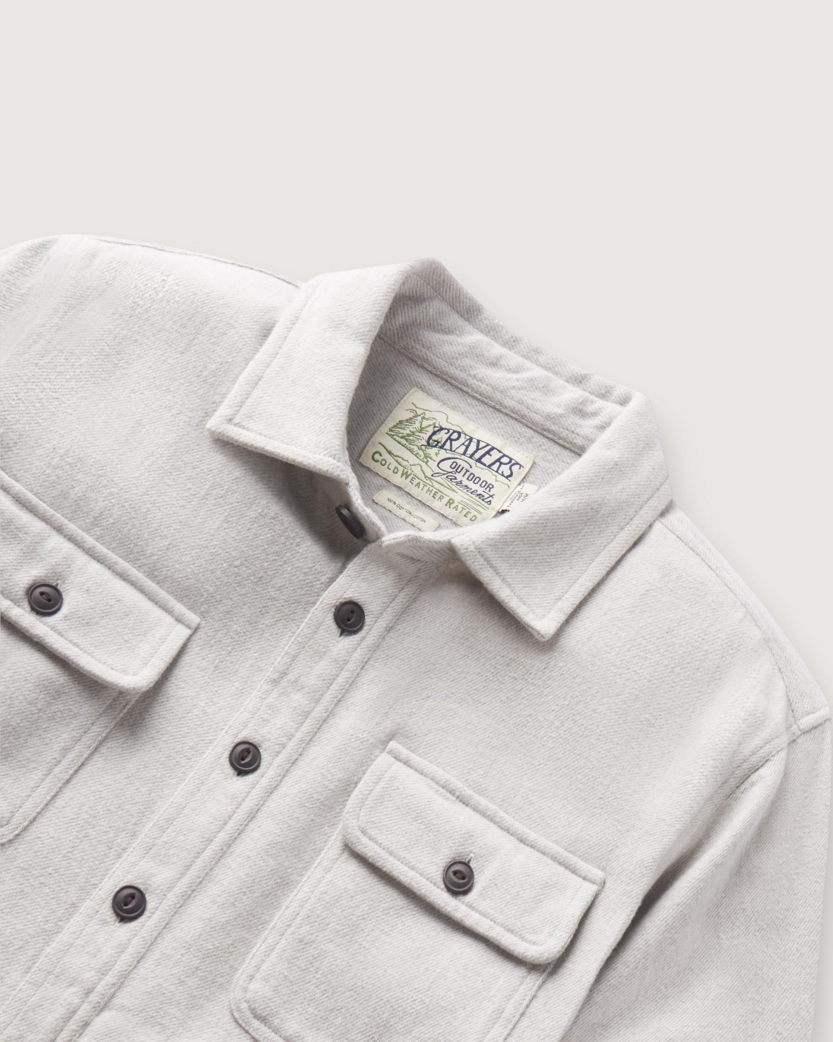 Flannel Twill Shirt Jacket - Glacier Gray Product Image